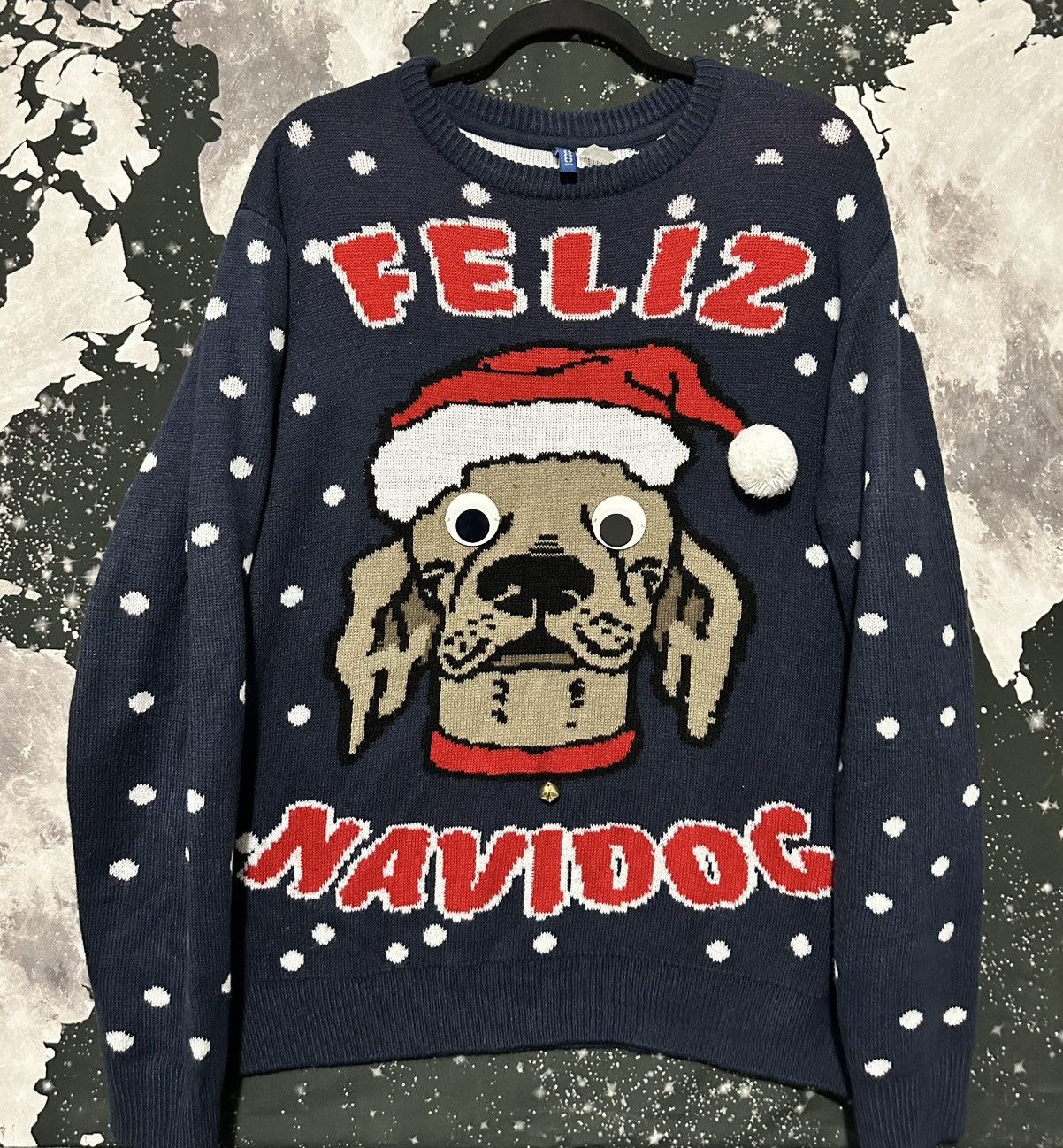 Divided Feliz NaviDog Funny Christmas Jingle sweater Size US XL / EU 56 / 4 - 1 Thumbnail