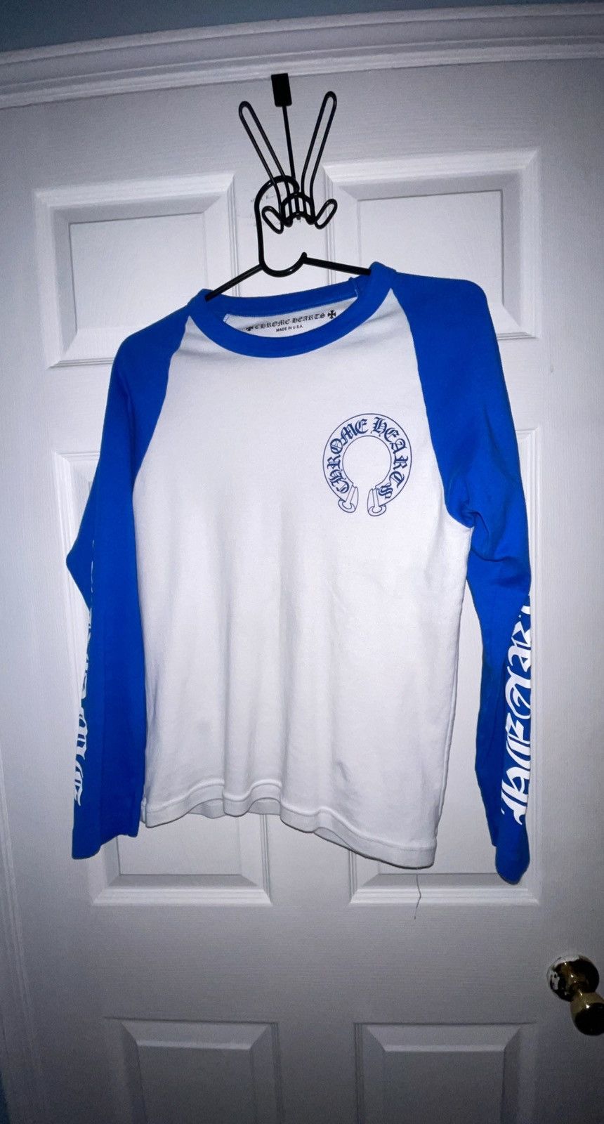 image of Chrome Hearts Baseball Shirt in White, Men's (Size Medium)