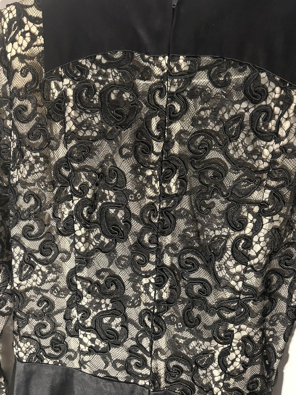 Geoffrey Beene GEOFFREY BEENE FLORAL LACE PANEL COCKTAIL DRESS Size 6 Size M / US 6-8 / IT 42-44 - 6 Thumbnail