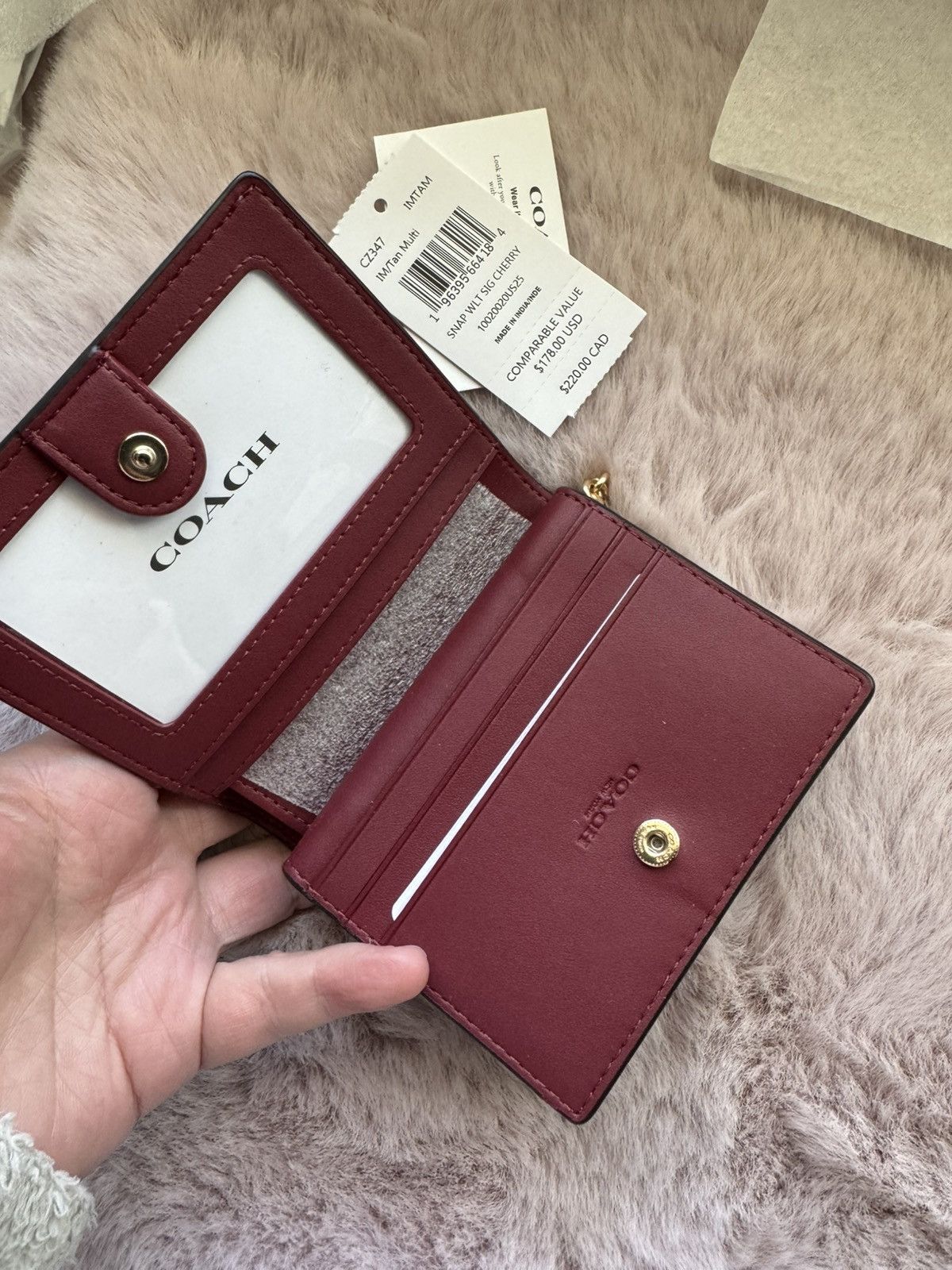 Coach Coach snap wallet with cherry print Size ONE SIZE - 8 Thumbnail