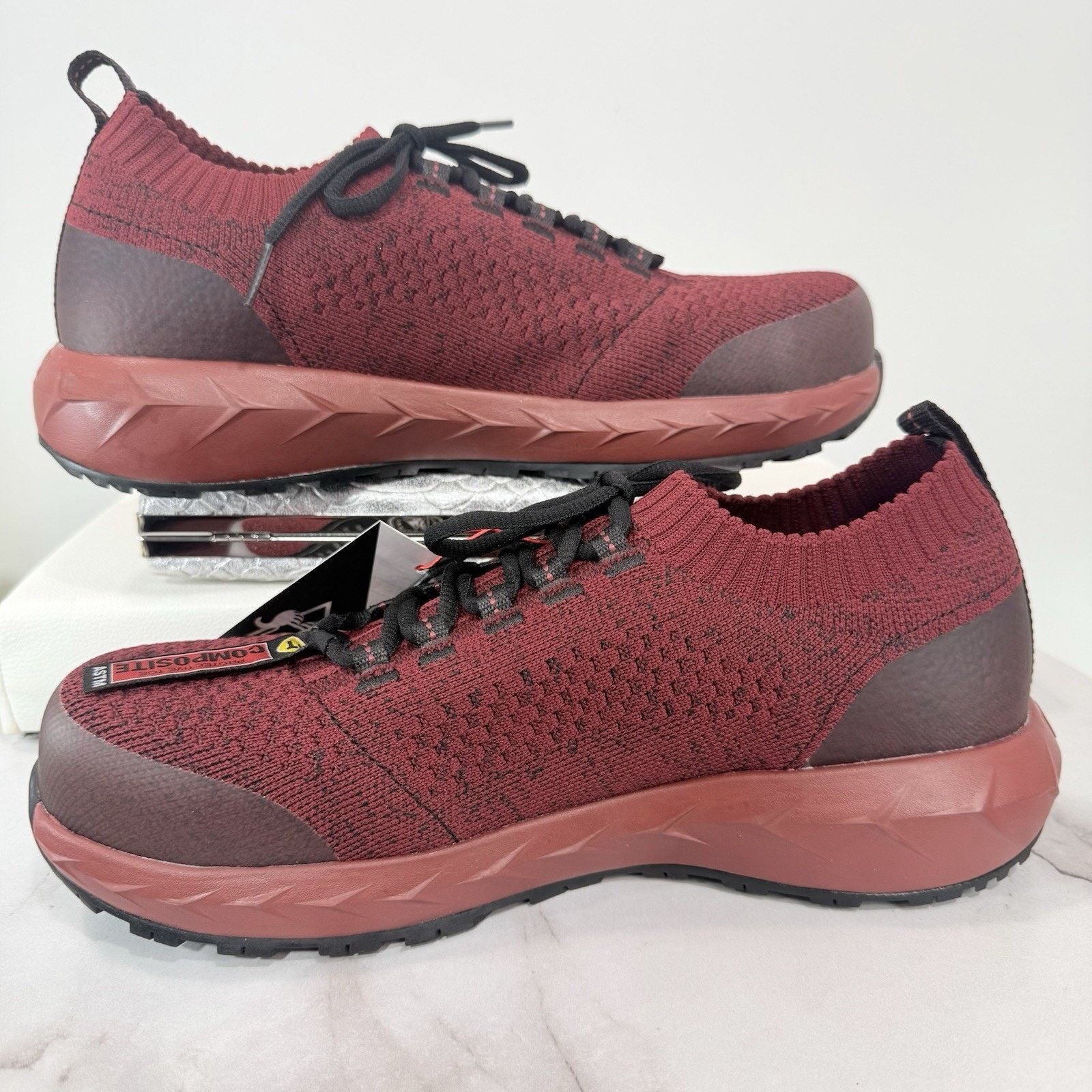 Rocky Rocky Workknit LX Comp Toe Sneakers Red Wo's Size 9.5M Size US 9.5 / IT 39.5 - 2 Thumbnail