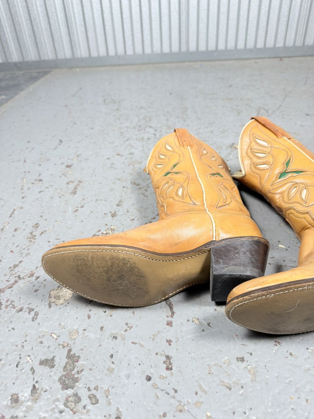 Acme Clothing 70s Vintage Acme Usa Made Cowhide Cowboy Boots Size US 6.5 / IT 36.5 - 3 Thumbnail