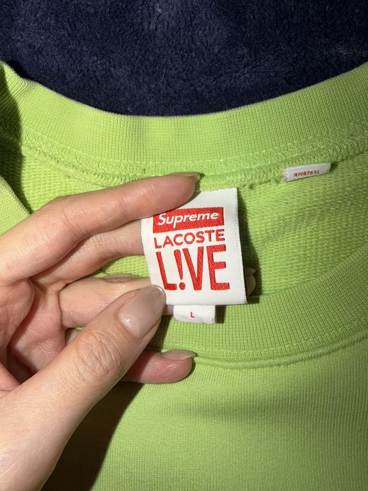 Lacoste × Supreme Supreme Lacoste crewneck 2018 Size US L / EU 52-54 / 3 - 4 Thumbnail