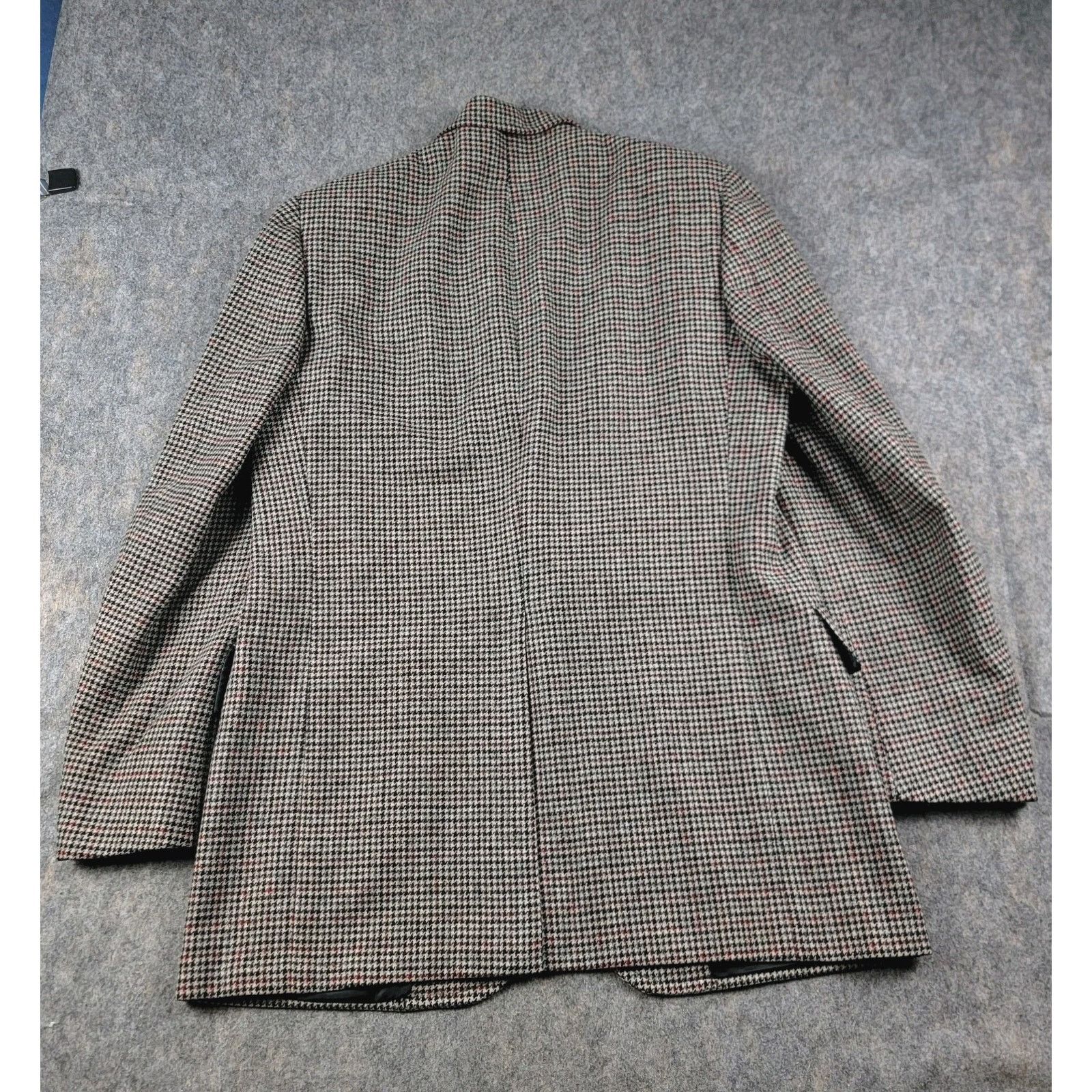 Hart Schaffner Marx Hart Schaffner & Marx Houndstooth Wool Blazer Sport Coat Size 40L - 2 Thumbnail