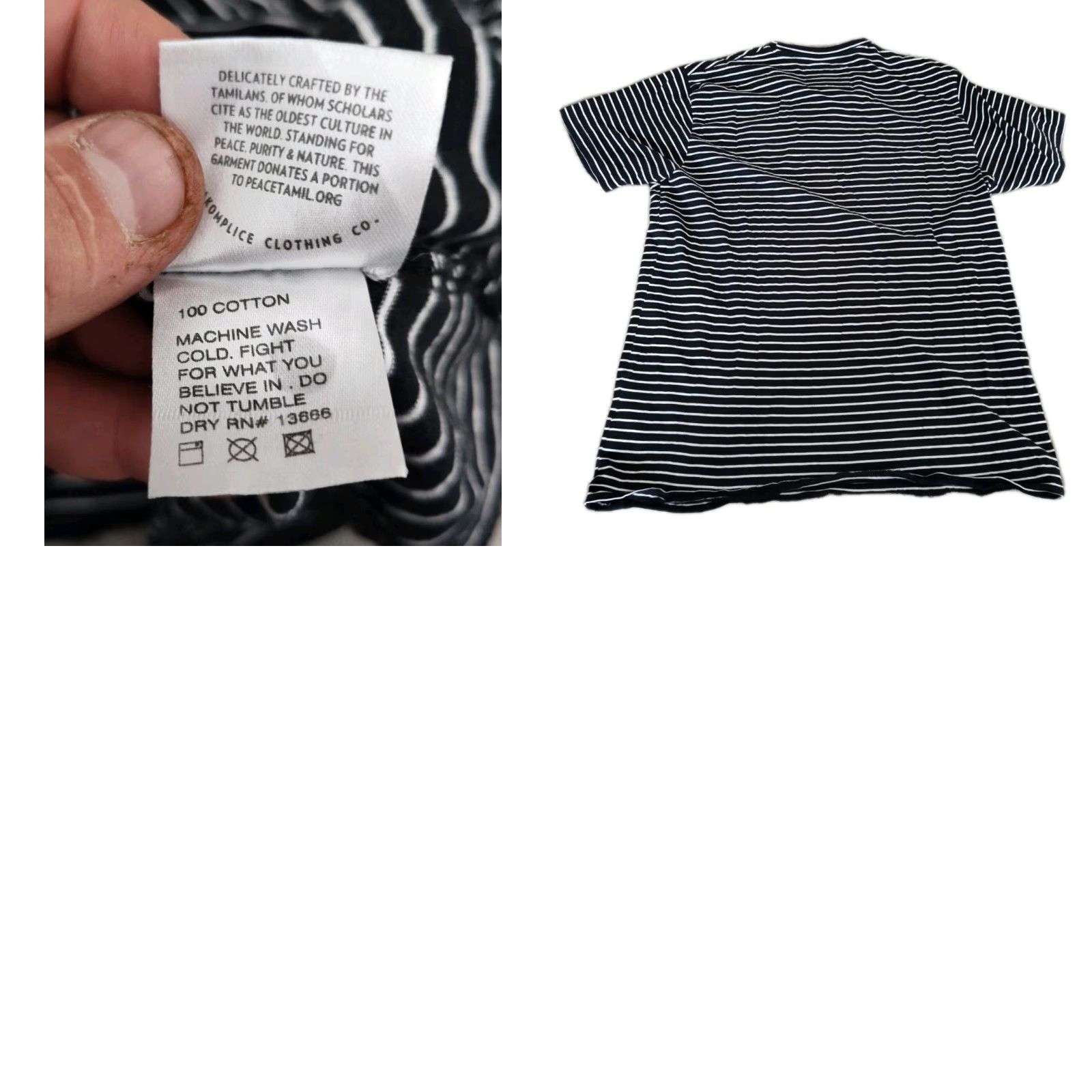 Vintage VINTAGE Akomplice VSOP Men's T-Shirt Size Medium Short Sleeve Black White Striped Cotton Casual Skate Preppy Size US M / EU 48-50 / 2 - 8 Thumbnail