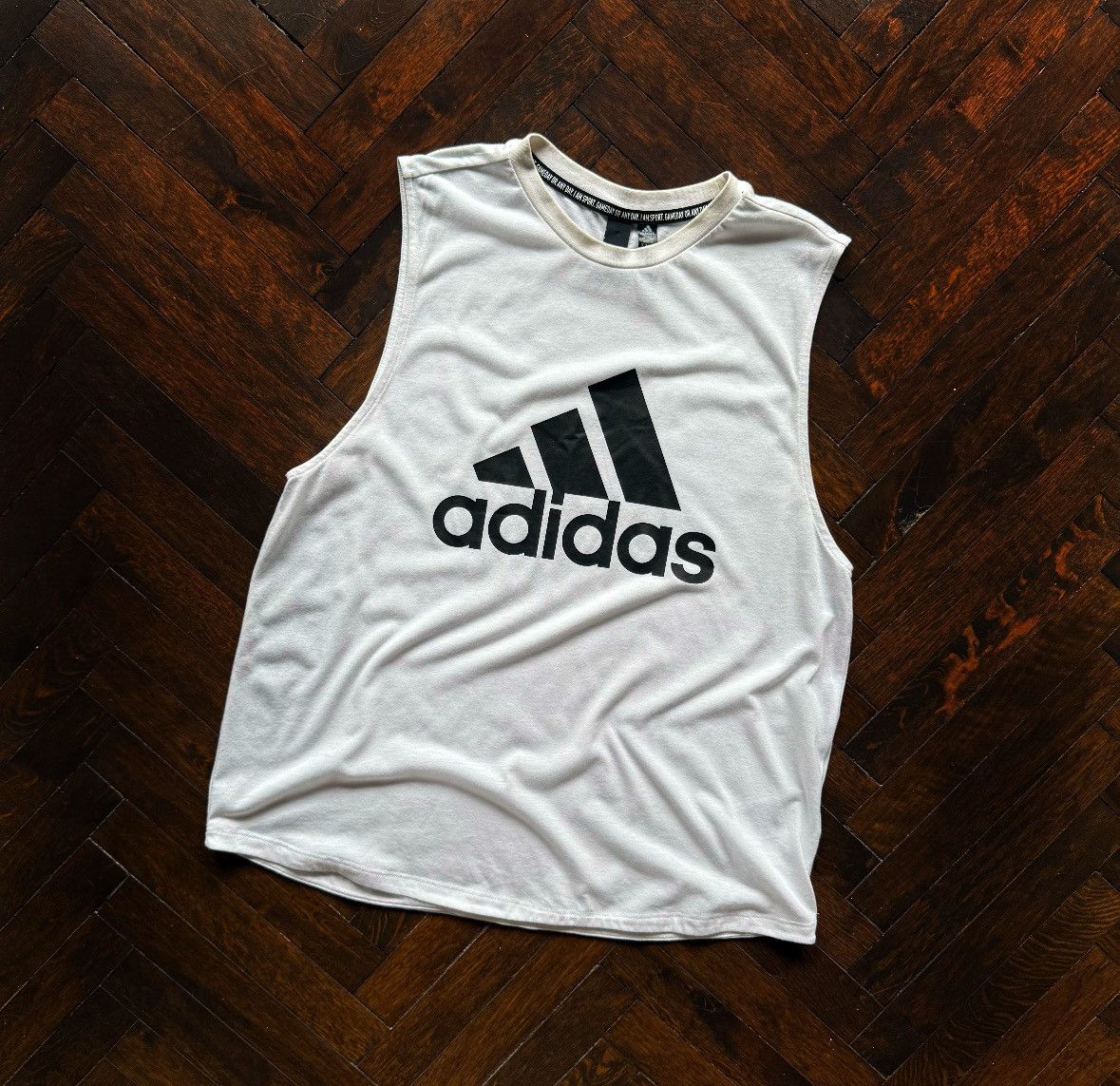 Adidas Adidas Big Logo Gameday Sleeveless Muscle Tank Top Shirt Size M / US 6-8 / IT 42-44 - 5 Thumbnail