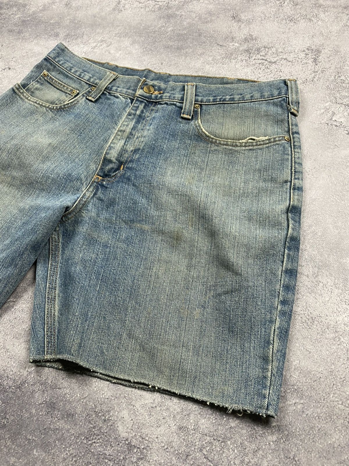 Carhartt Vintage Carhartt Denim Shorts Workwear Y2K Rare Faded 90s Size US 34 / EU 50 - 6 Thumbnail