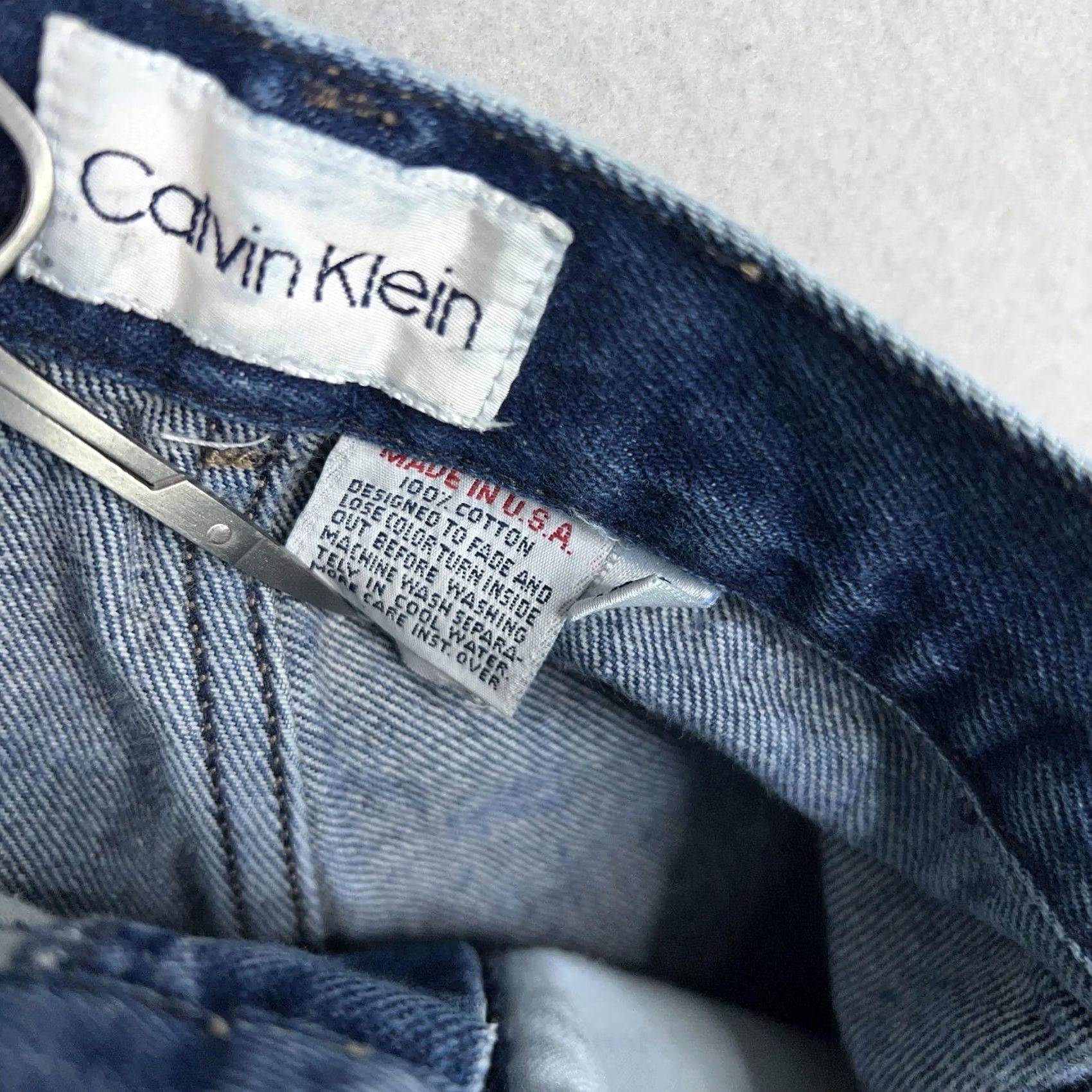 Vintage VINTAGE Calvin Klein Jeans Womens 12 Blue High Rise Tapered Denim 80s USA Made Jeans Women Blue 80s 90s Mens Womens Boys Girls Size 34" / US 12 / IT 48 - 7 Thumbnail