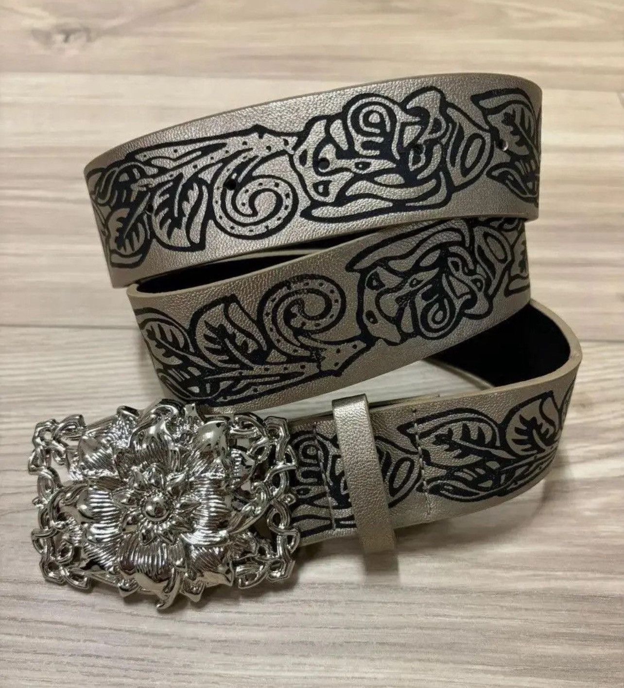 Japanese Brand × Vintage Rose Buckle Belt Size ONE SIZE - 1 Thumbnail