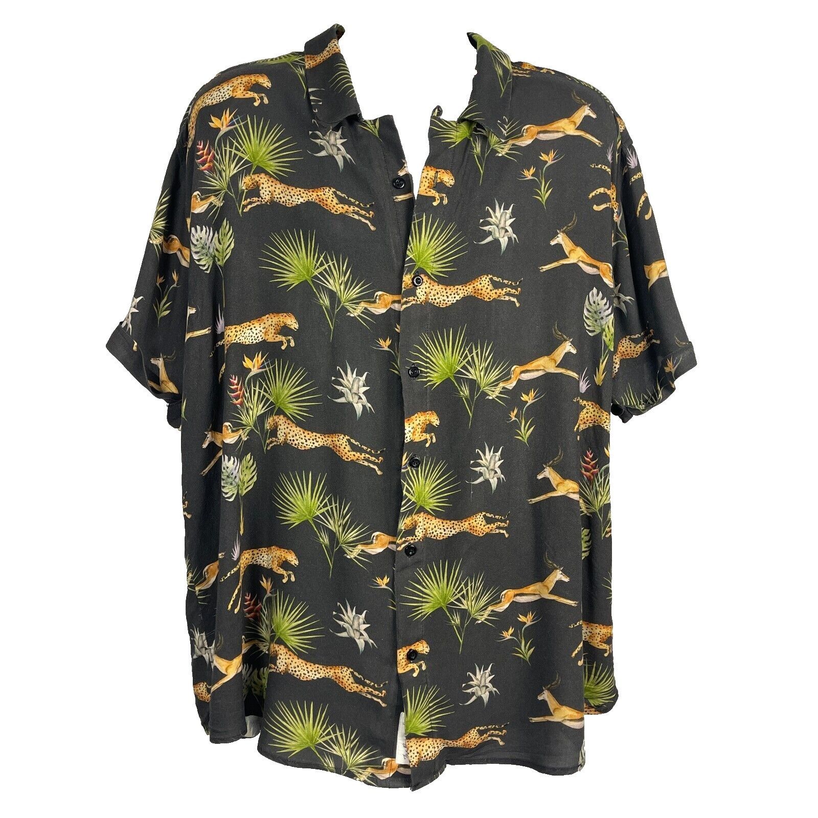 Other Cheetah Gazelle The Hunt RSVLTS Bowling Shirt 3XL Size US XXL / EU 58 / 5 - 3 Thumbnail