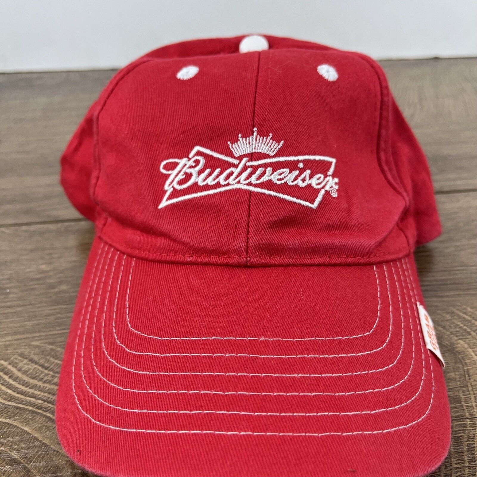 Budweiser Budweiser Hat Buds Hat Red Hat Adjustable Hat Red Adult Hat Size ONE SIZE - 5 Thumbnail