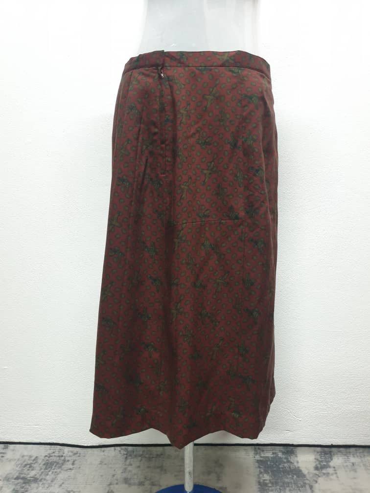 Burberry Vintage Burberry Liberty burgendy Skirt Size 31" - 11 Thumbnail