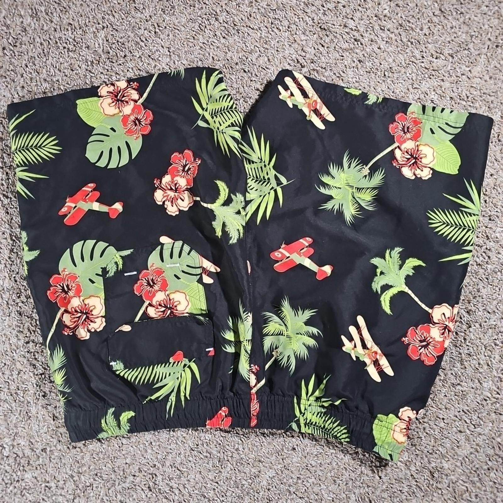 U.S. Polo Assn. Mens U.S POLO ASSN Floral Planes Swim Trunks Board Shorts XL Size US 36 / EU 52 - 7 Thumbnail