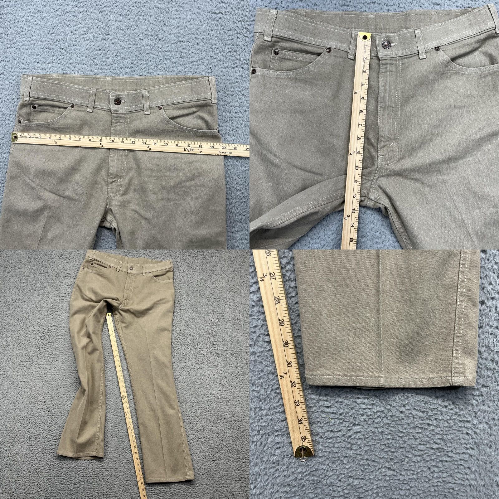 Levi's VINTAGE Levi's Pants Mens 38x32 Khaki 5-Pocket Relaxed Straight Leg USA 90s 80s Chino Stretch Casual Size US 38 / EU 54 - 9 Thumbnail