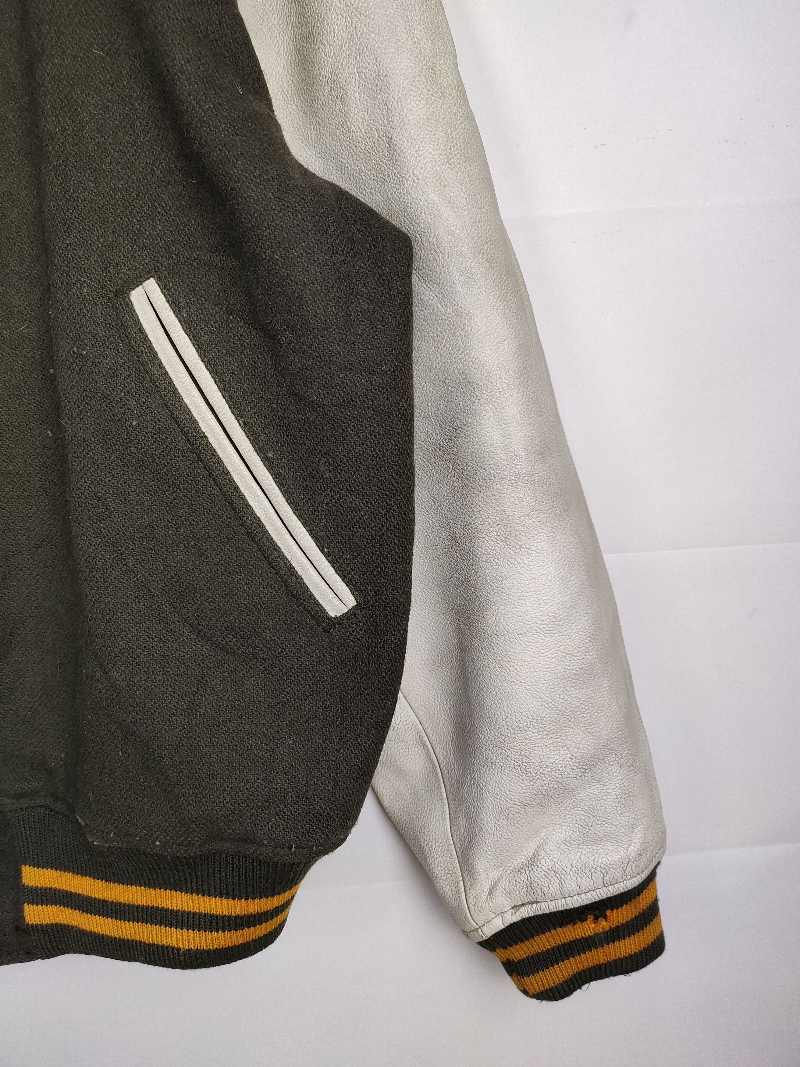 Ralph Lauren × Vintage Vintage Ralph Lauren Rugby Leather Varsity Jacket Size US M / EU 48-50 / 2 - 3 Thumbnail