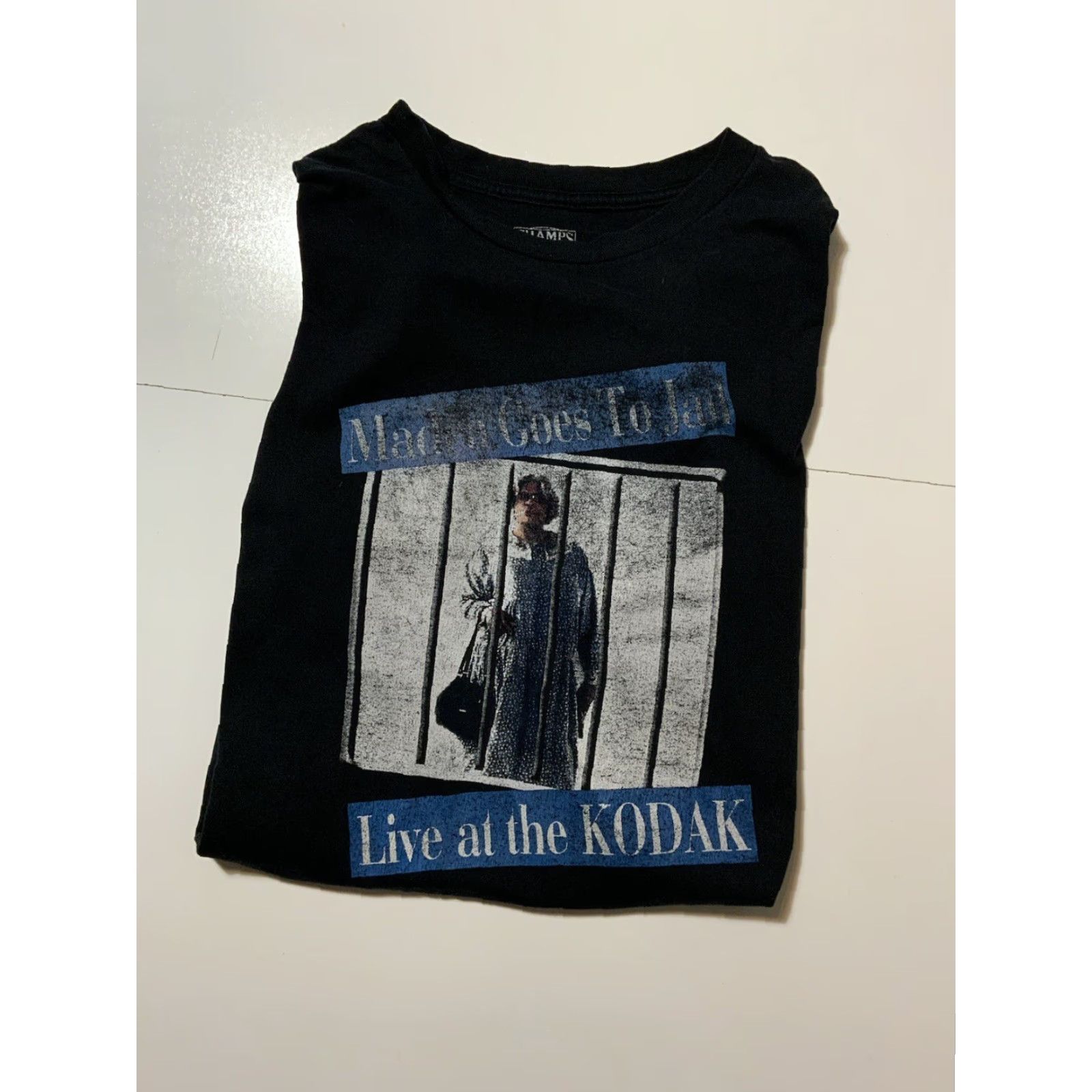 Vintage VINTAGE 2005 Tyler Perry Madea Goes To Jail Live At Kodak Play T-Shirt Sz. 2XL Mens Black 2005 2XL Madea Goes To Jail T-Shirt Champs Sports Size US XXL / EU 58 / 5 - 2 Thumbnail