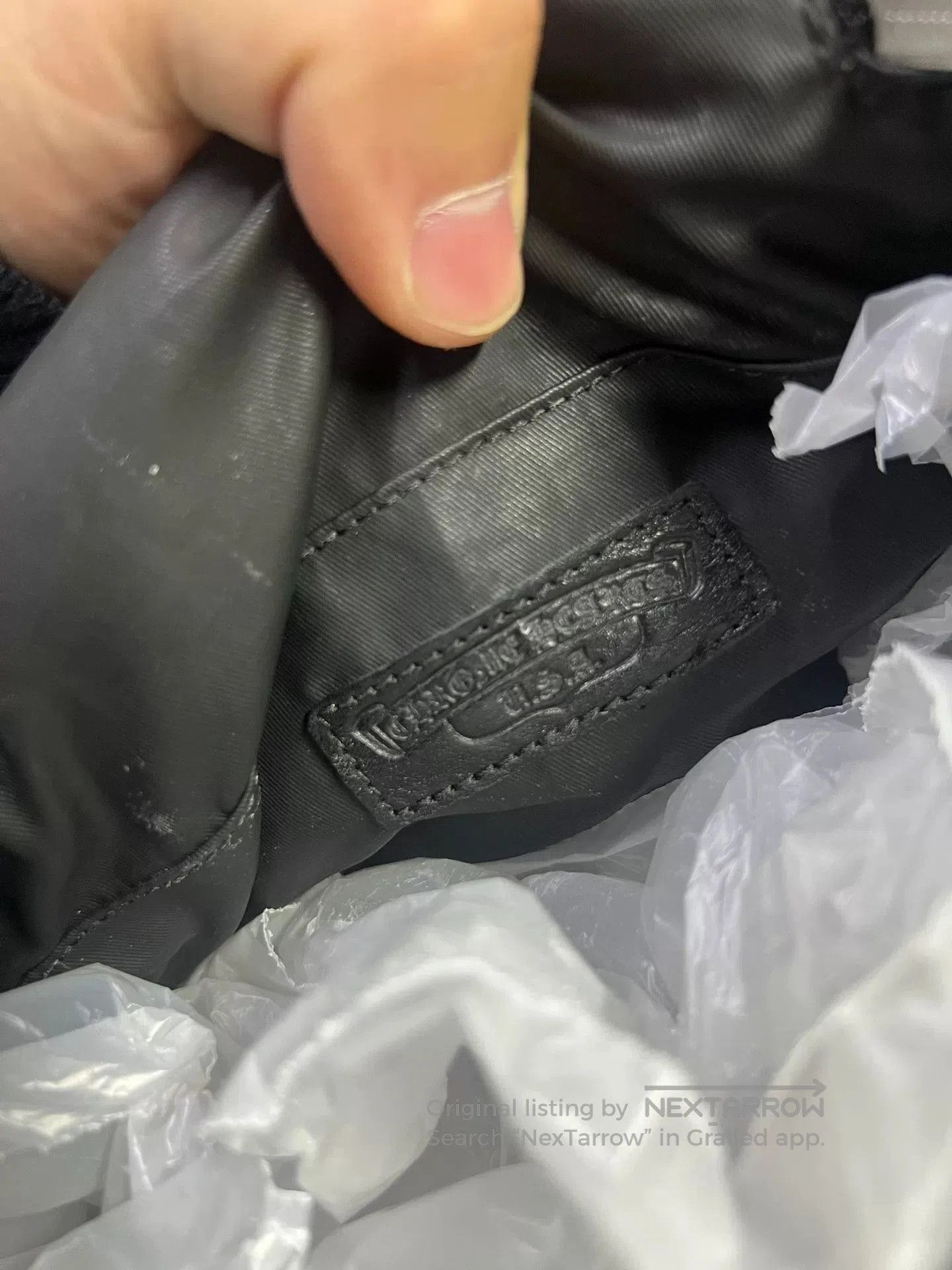 Chrome Hearts Chrome Hearts Black Leather Wash Bag. Size ONE SIZE - 7 Thumbnail