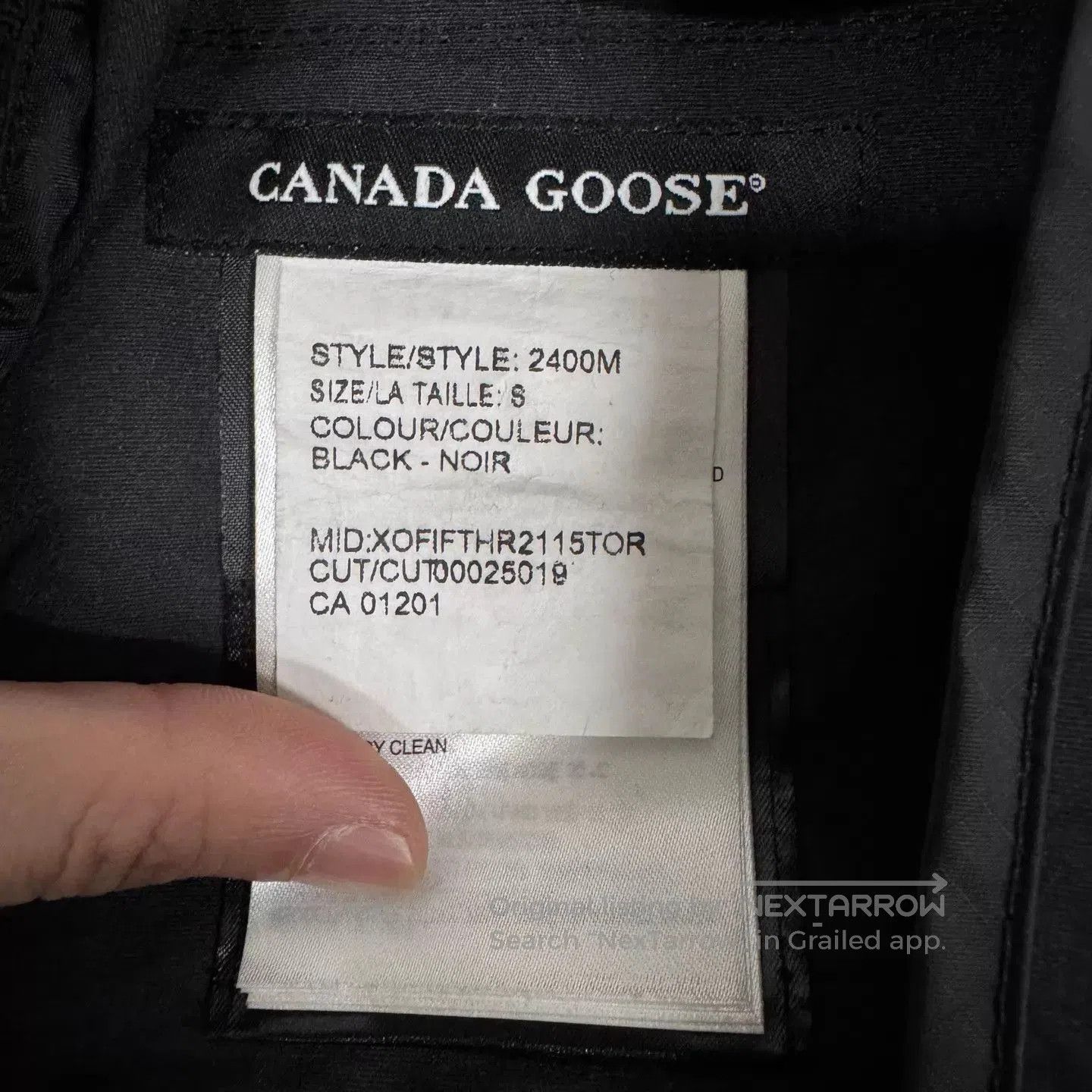 Canada Goose Black Bomber Jacket with Button Front and Pockets. Size US S / EU 44-46 / 1 - 6 Thumbnail