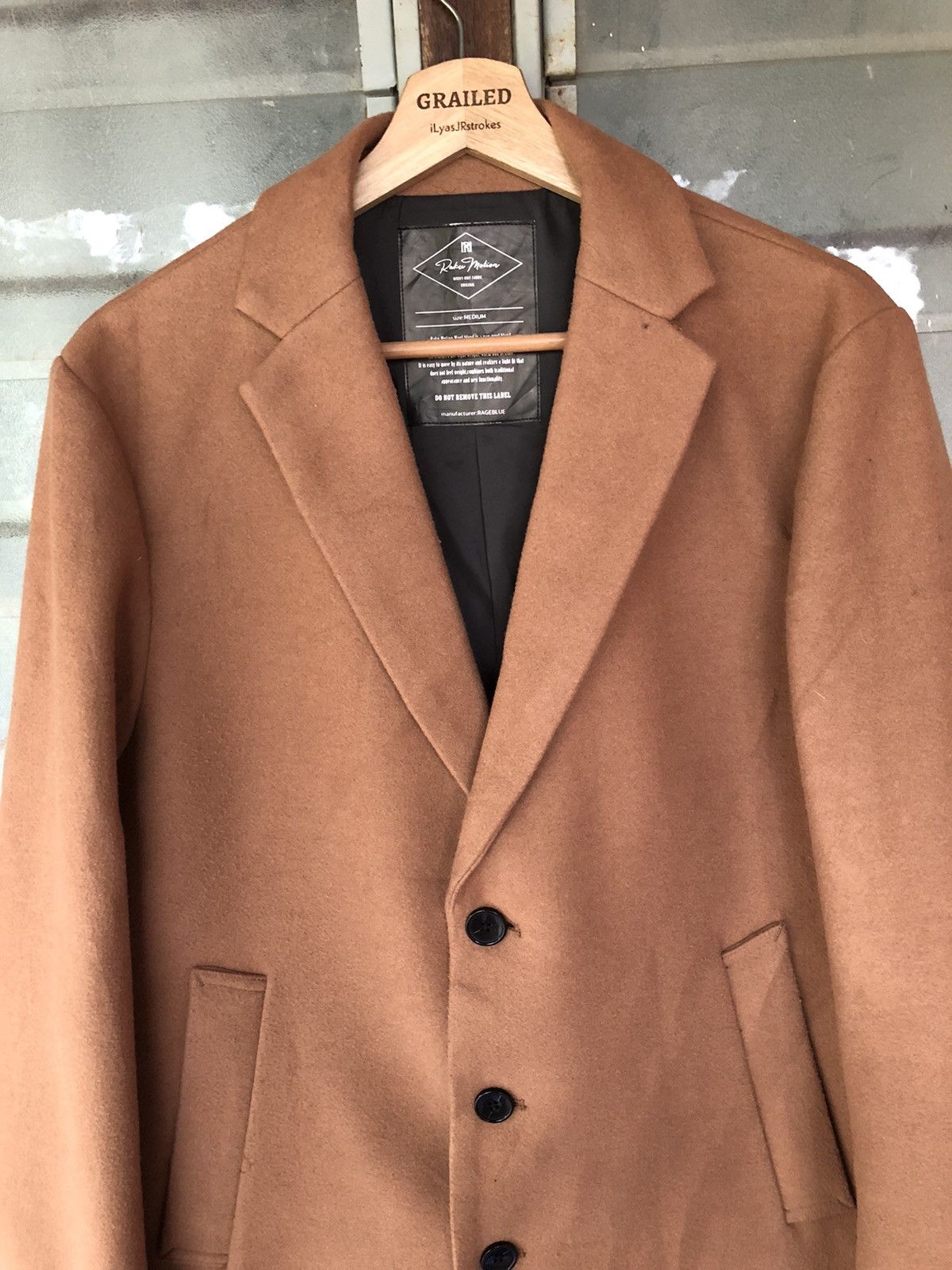 If Six Was Nine × Japanese Brand × Le Grande Bleu (L.G.B.) Vintage Raku Motion Wooly Knit Trench Coat Jacket Size US M / EU 48-50 / 2 - 4 Thumbnail