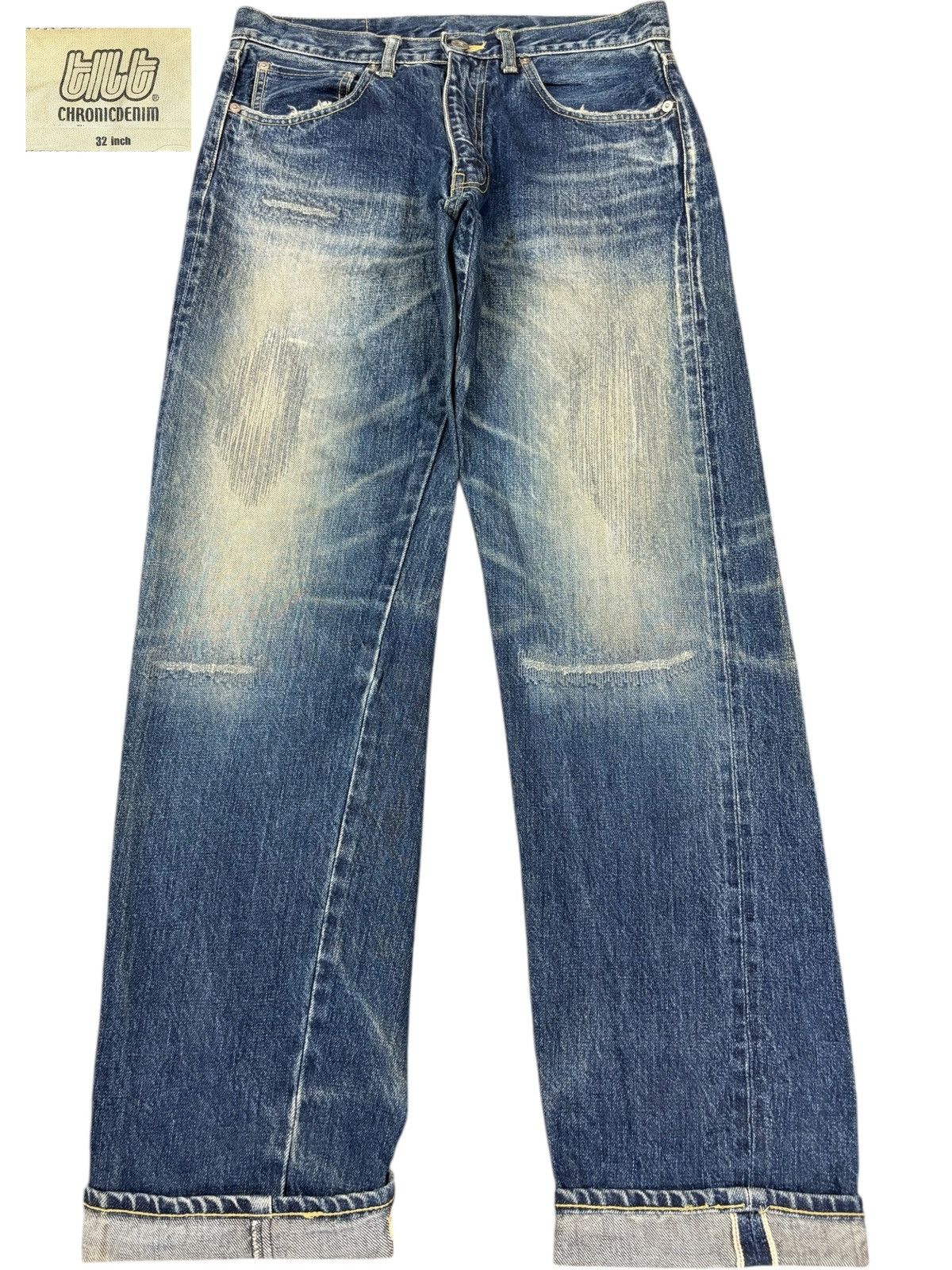 Japanese Brand Vintage Japanese Brand Tilt Mud Wash Baggy Selvedge Jeans Size US 32 / EU 48 - 1 Thumbnail