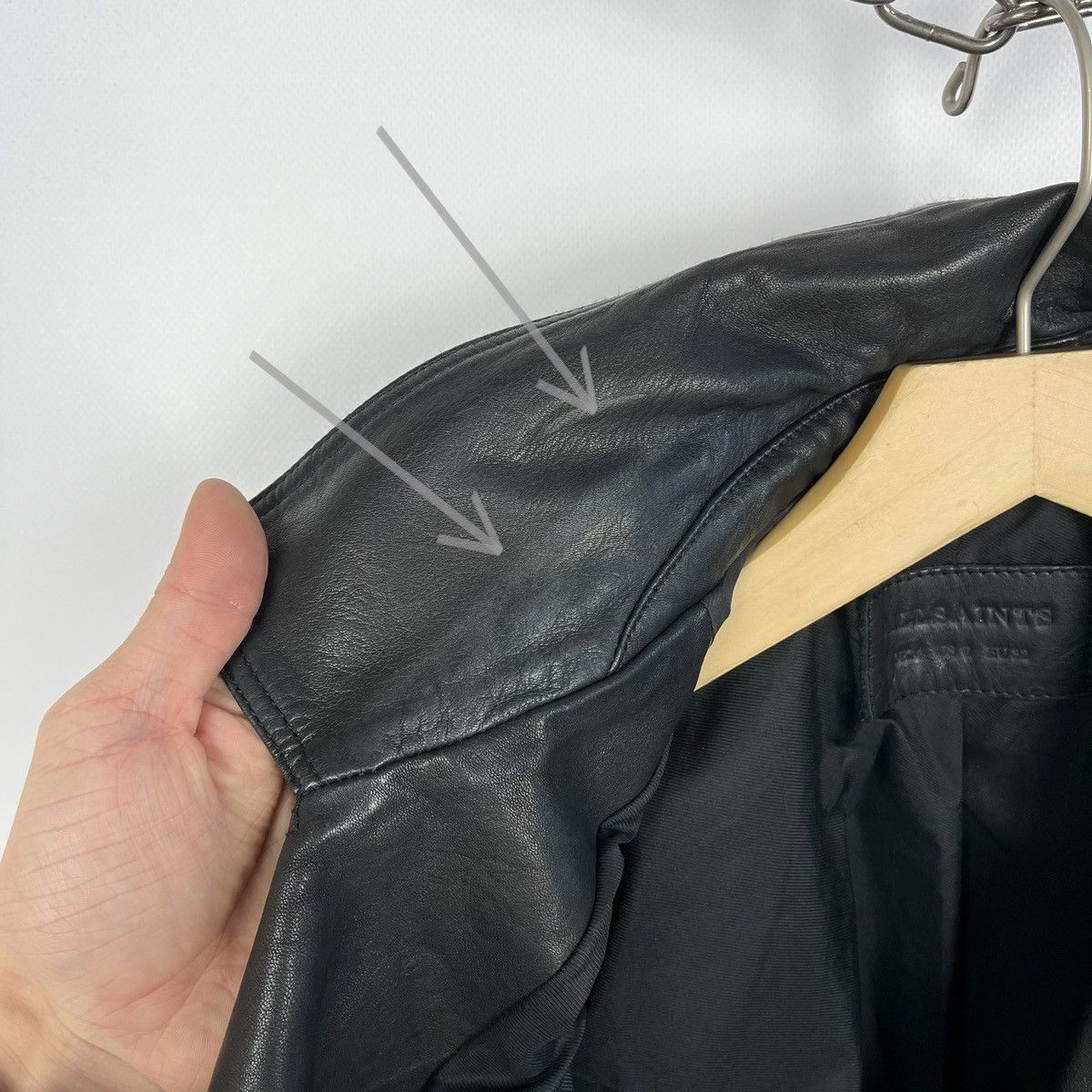 Allsaints Ladies AllSaints Dalby Biker black leather jacket Size XS / US 0-2 / IT 36-38 - 18 Thumbnail