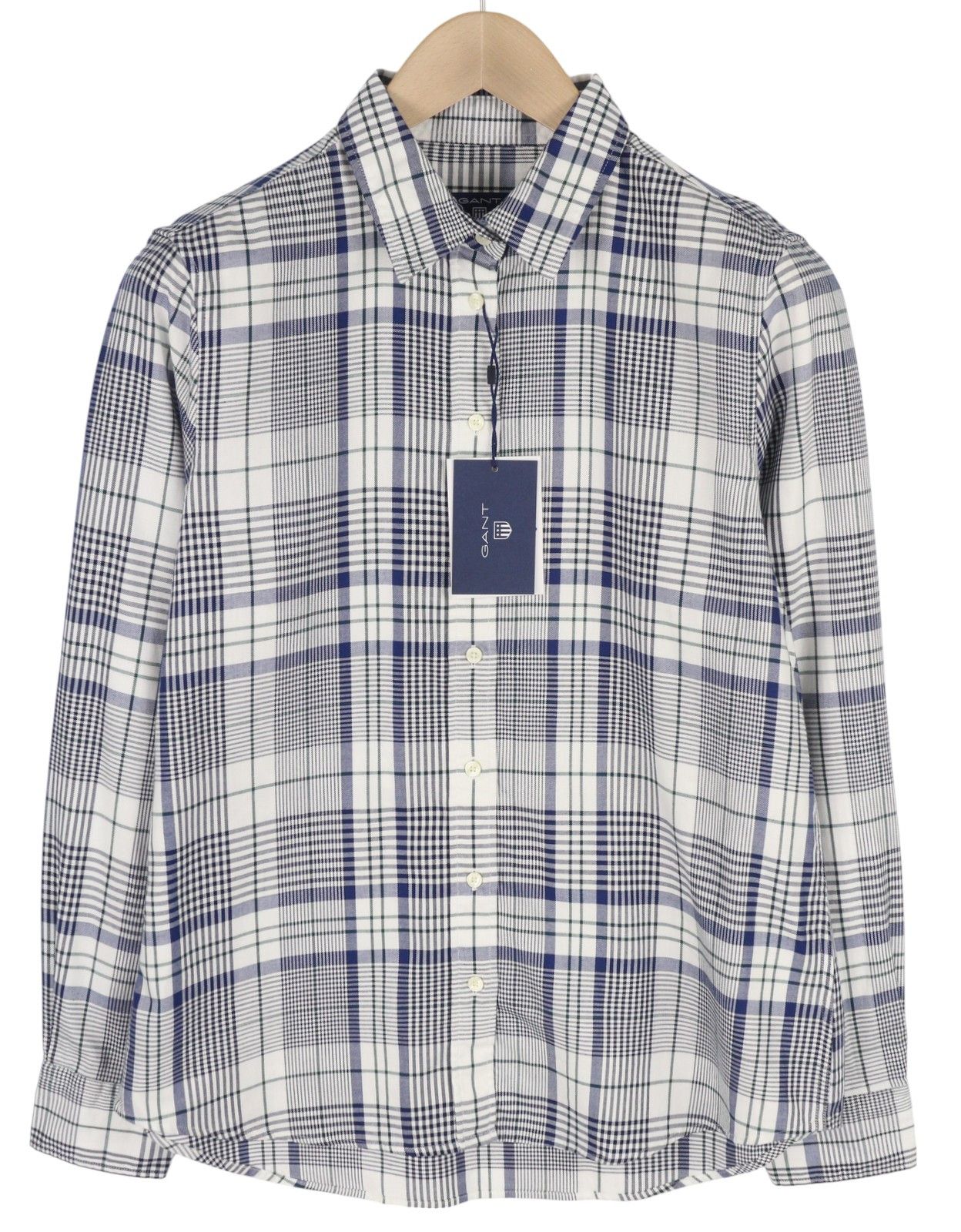 Gant FLANNEL EU38 Blue Plaid Button-Up Shirt 85008 Size M / US 6-8 / IT 42-44 - 1 Thumbnail