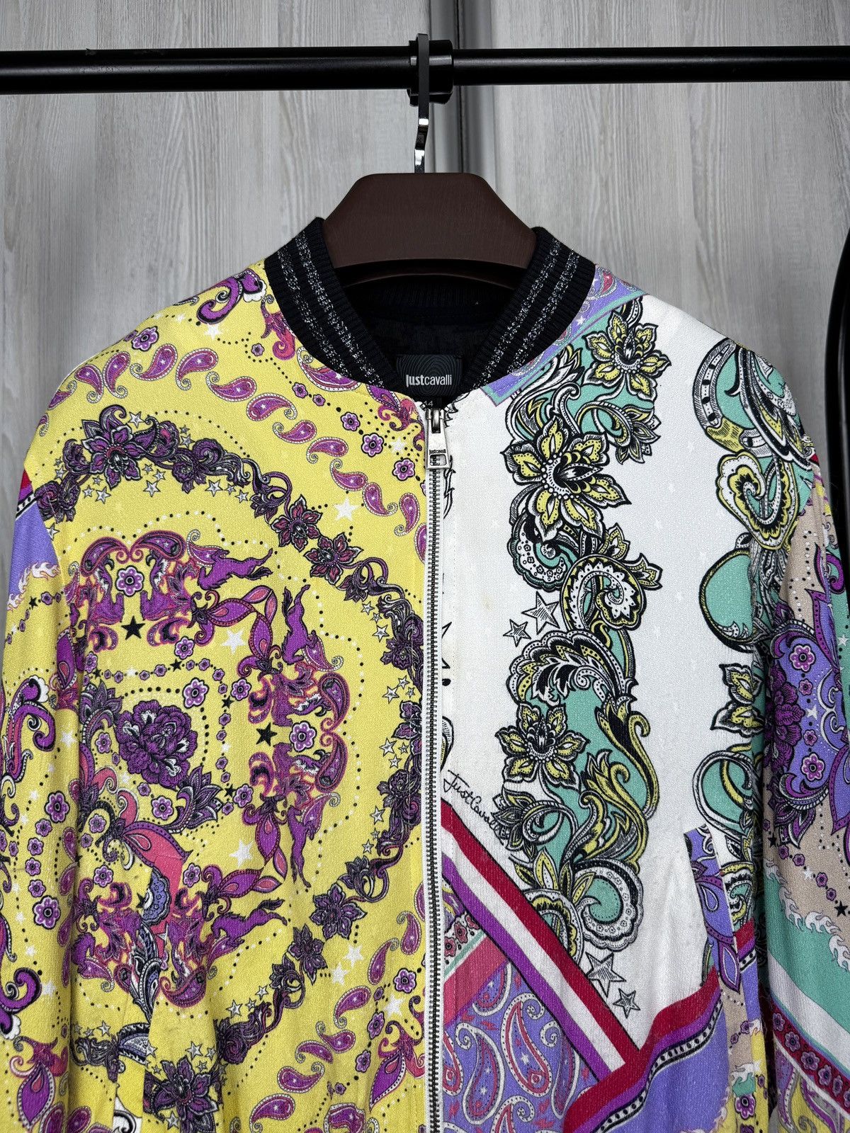 Just Cavalli Just Cavalli Multicoloured Paisley Viscose bomber jacket 44 Size M / US 6-8 / IT 42-44 - 3 Thumbnail