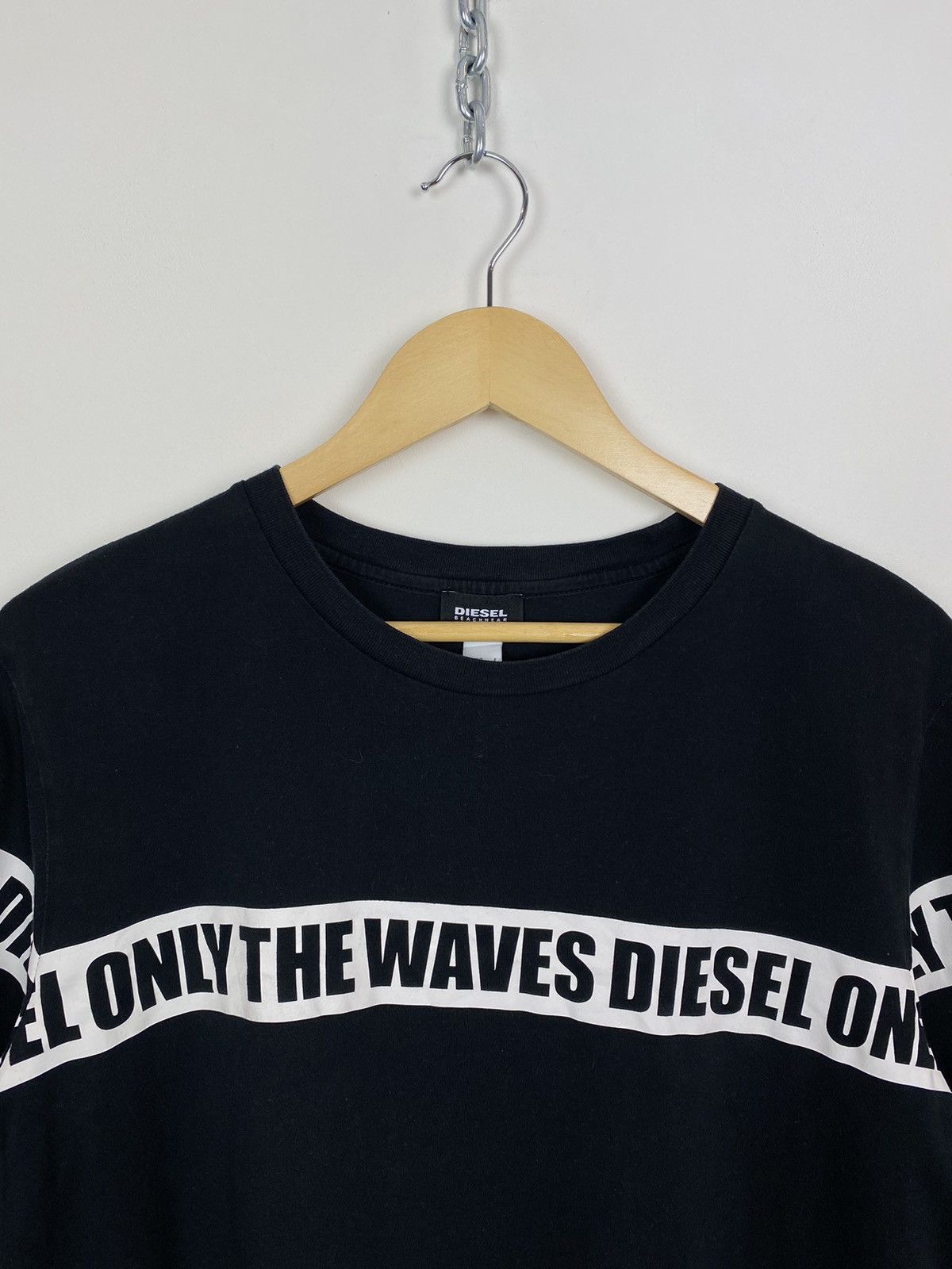Diesel Diesel Beachwear Tee Stripe Only The Waves Black Y2K Logo Size US L / EU 52-54 / 3 - 2 Thumbnail