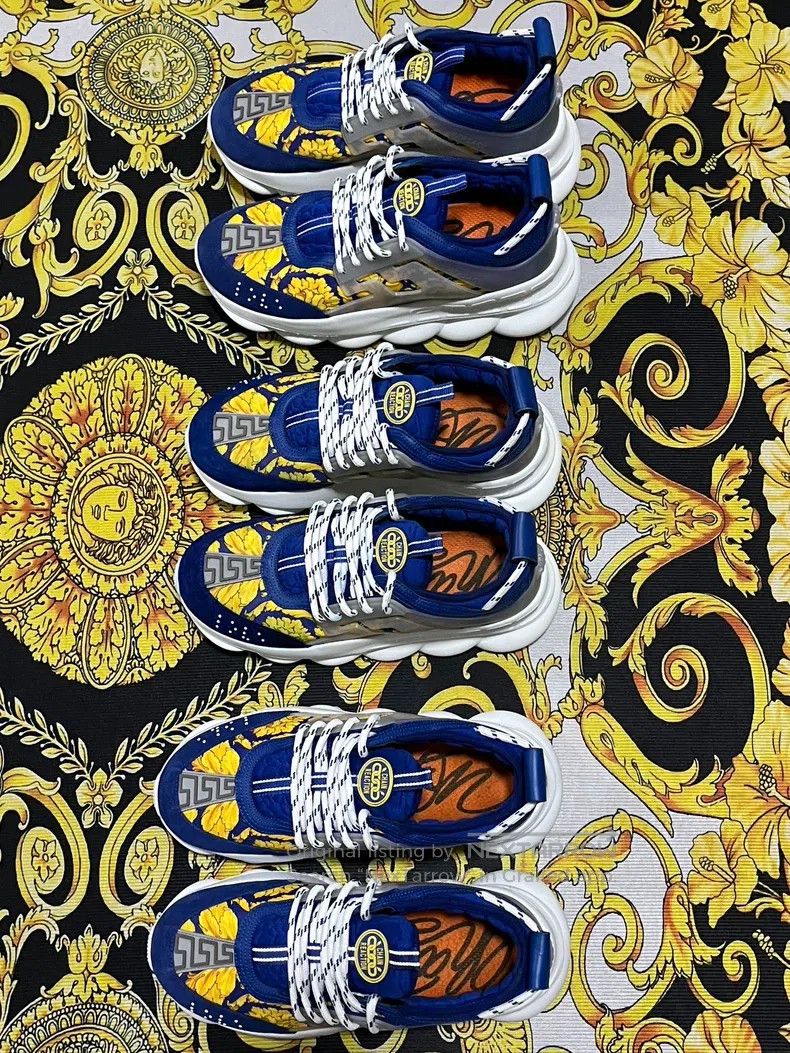 Versace Versace Baroque gold pattern daddy shoes Size US 9 / EU 42 - 9 Thumbnail