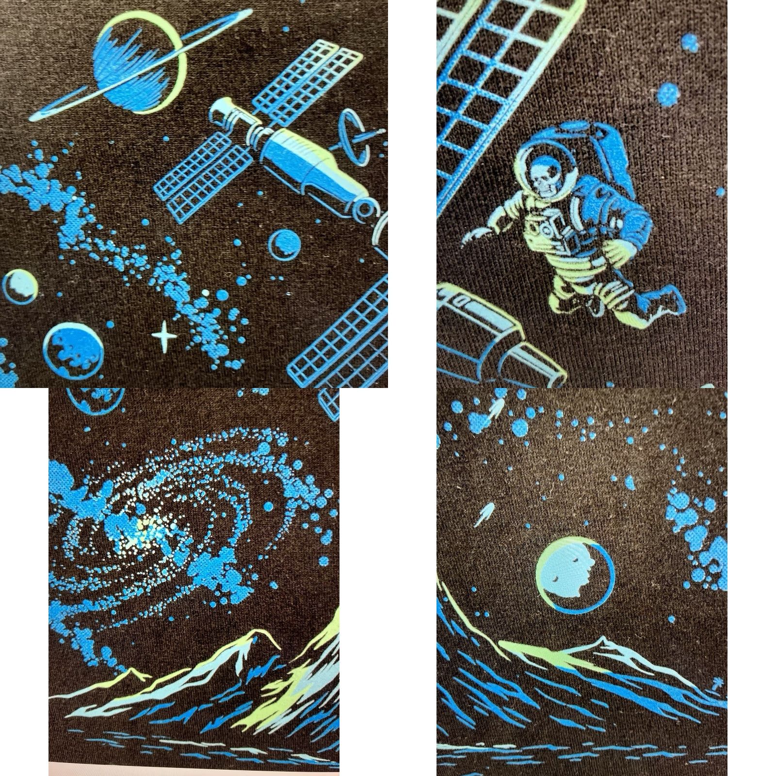 Vintage VINTAGE Cove Men's T-Shirt Large Space Skull Glow in the Dark Sci-Fi UFO Graphic Tee All Seasons Size US L / EU 52-54 / 3 - 8 Thumbnail