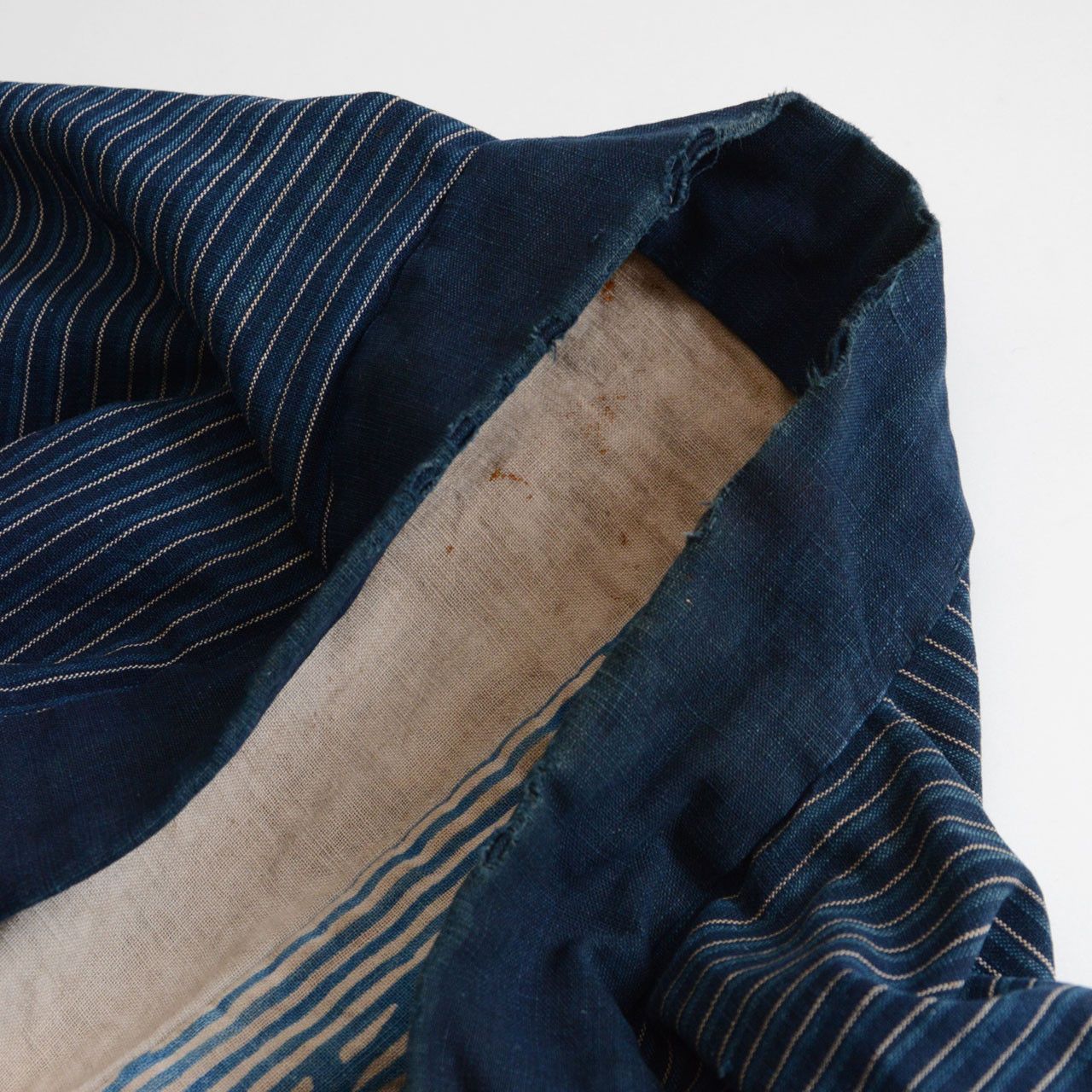 Other Noragi Jacket Japanese Vintage Indigo Stripe Cotton Tenugui Size US L / EU 52-54 / 3 - 9 Thumbnail