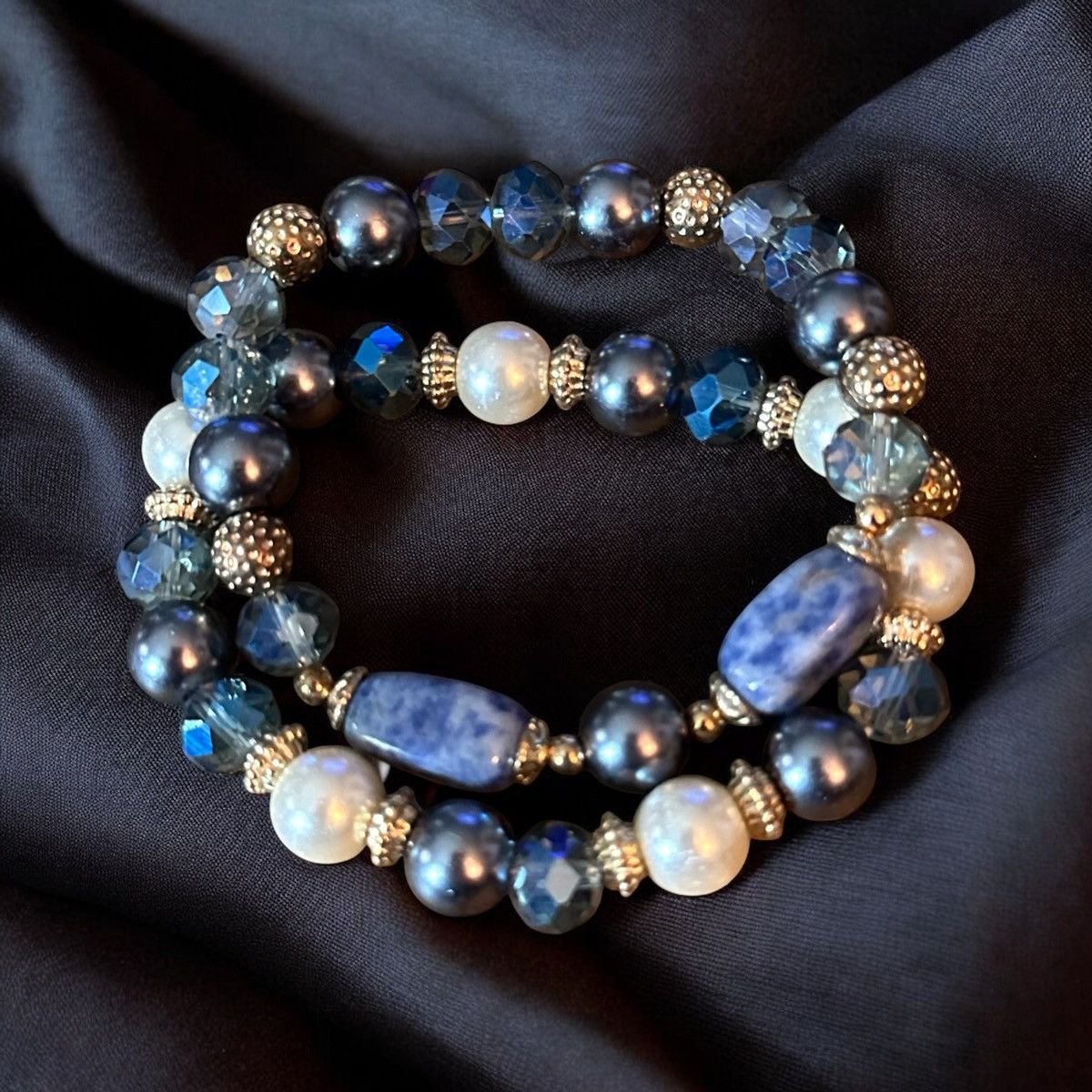 Other Sodalite and crystal glass bead bracelets Size ONE SIZE - 1 Thumbnail