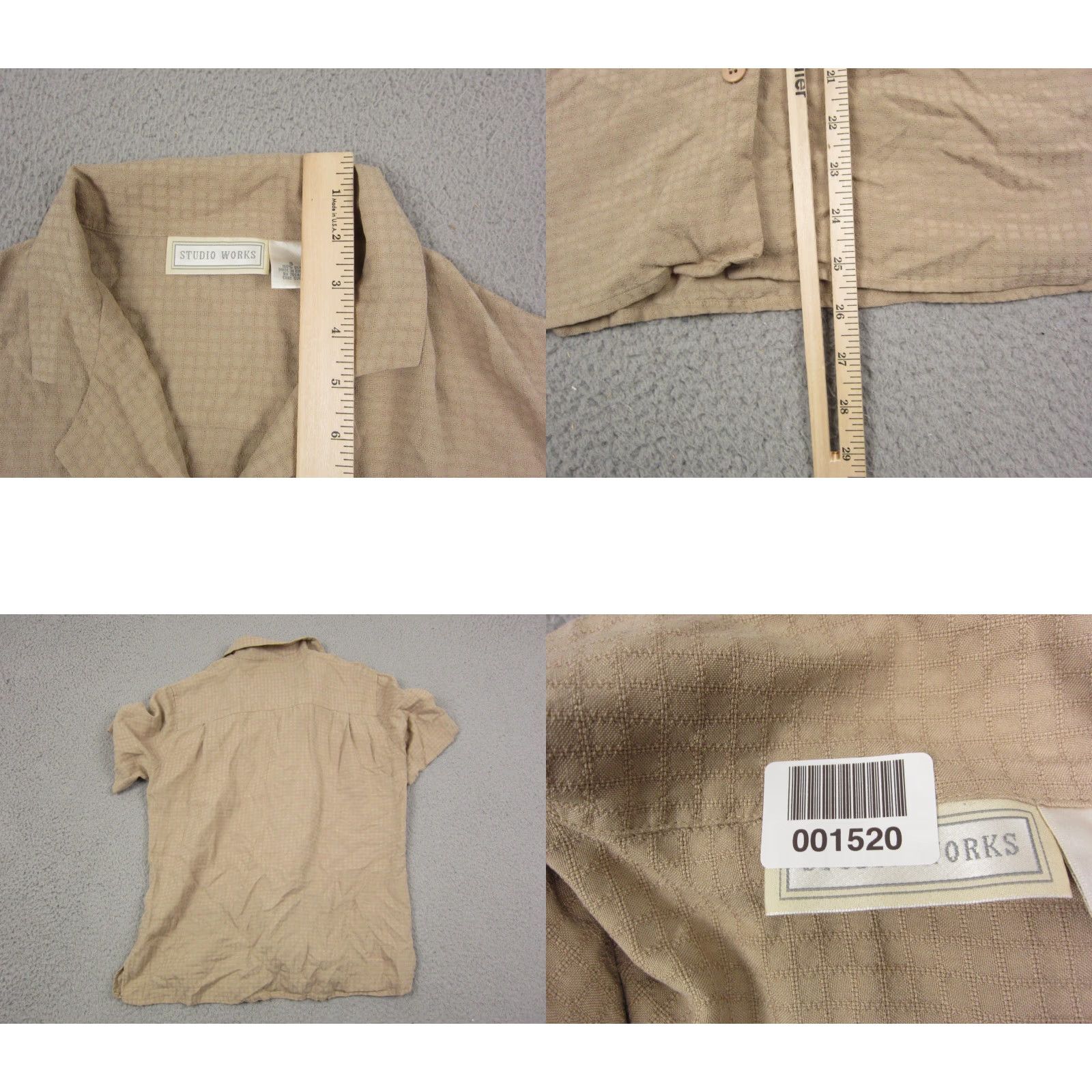 Vintage VINTAGE Studio Works 100% Silk Shirt Womens Small Brown Khaki Leisure Ladies Shirt Silk Button-Up 70s Womens(Collared) Size S / US 4 / IT 40 - 8 Thumbnail