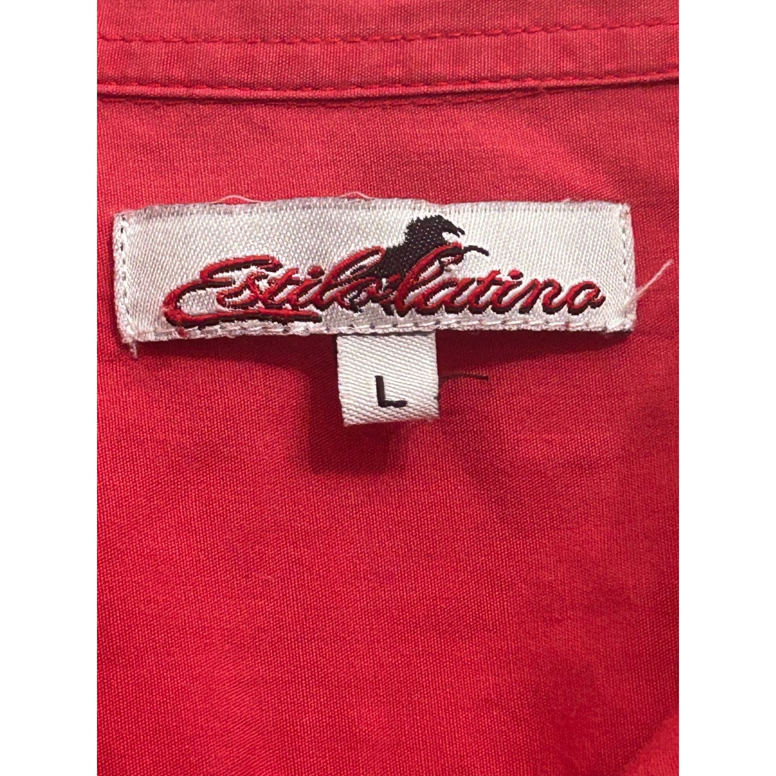 Other Estilo Latino Red Embroidered Graphic Shirt Size Large Size US L / EU 52-54 / 3 - 3 Thumbnail
