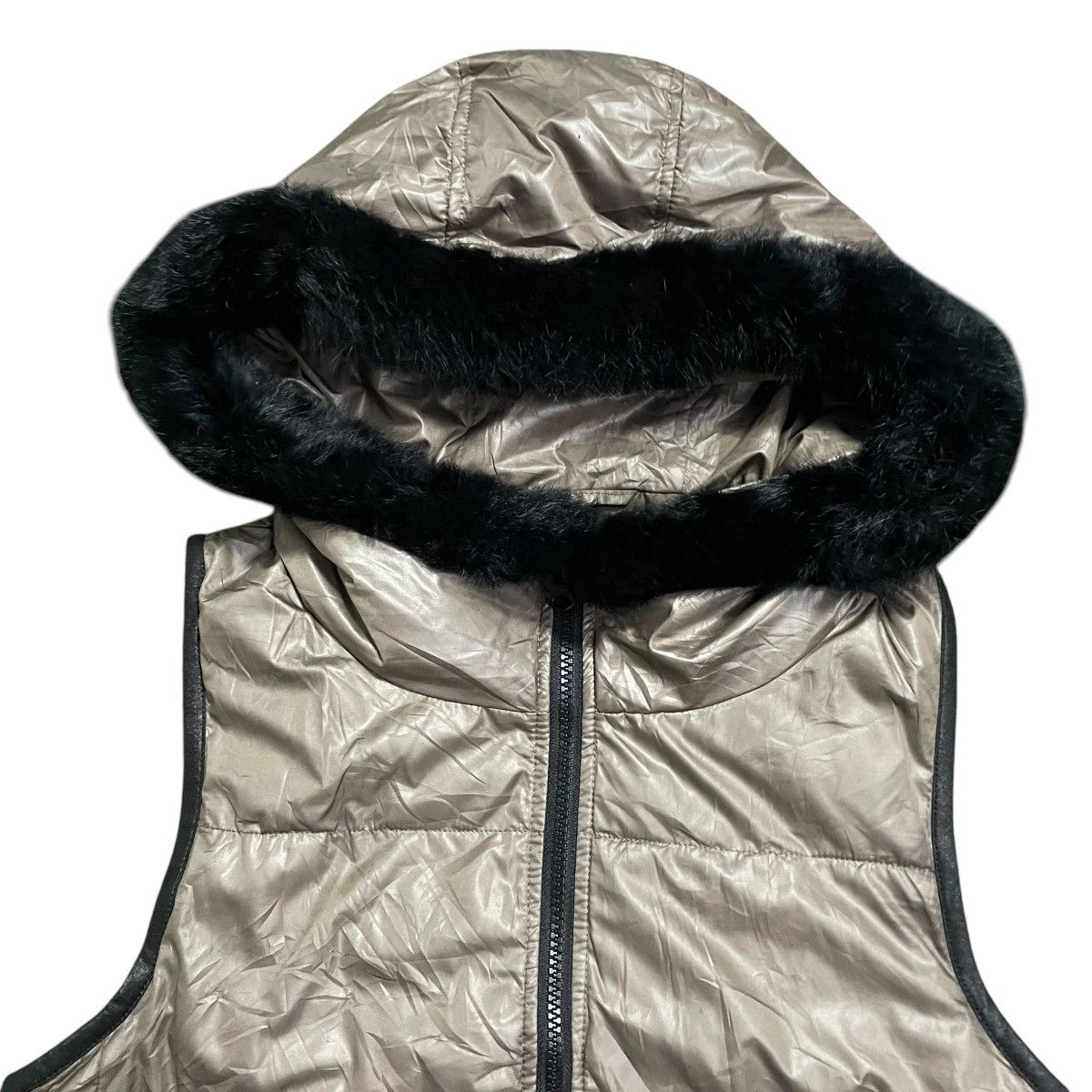 If Six Was Nine 🇯🇵 COMME CA ISM NYLON FUR HOODIE ZIPPER VEST Size US L / EU 52-54 / 3 - 3 Thumbnail