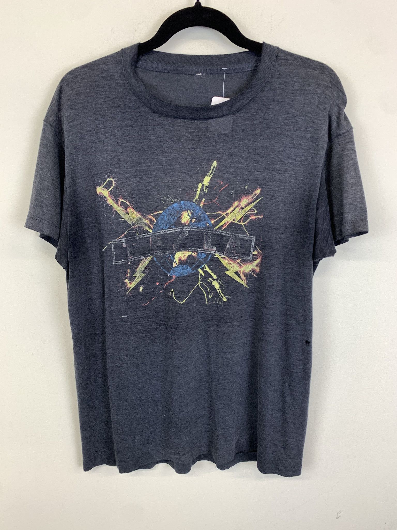 Vintage 1980s Tesla Band Tour Tee True Vintage Rock Tee Shirt SIze M