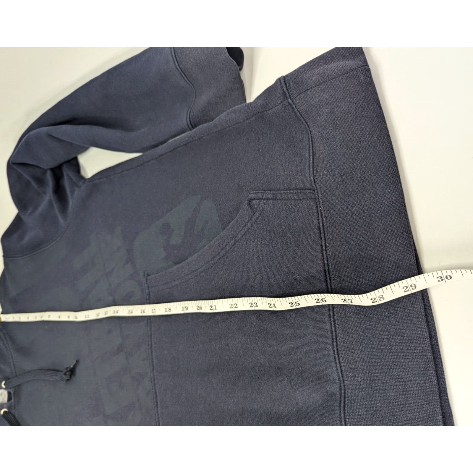 Vintage VINTAGE AND1 Hoodie Mens L Navy Drawstring Hooded Sweatshirt Distressed Logo Graphic Print Blue Cotton Blend Size US L / EU 52-54 / 3 - 7 Thumbnail