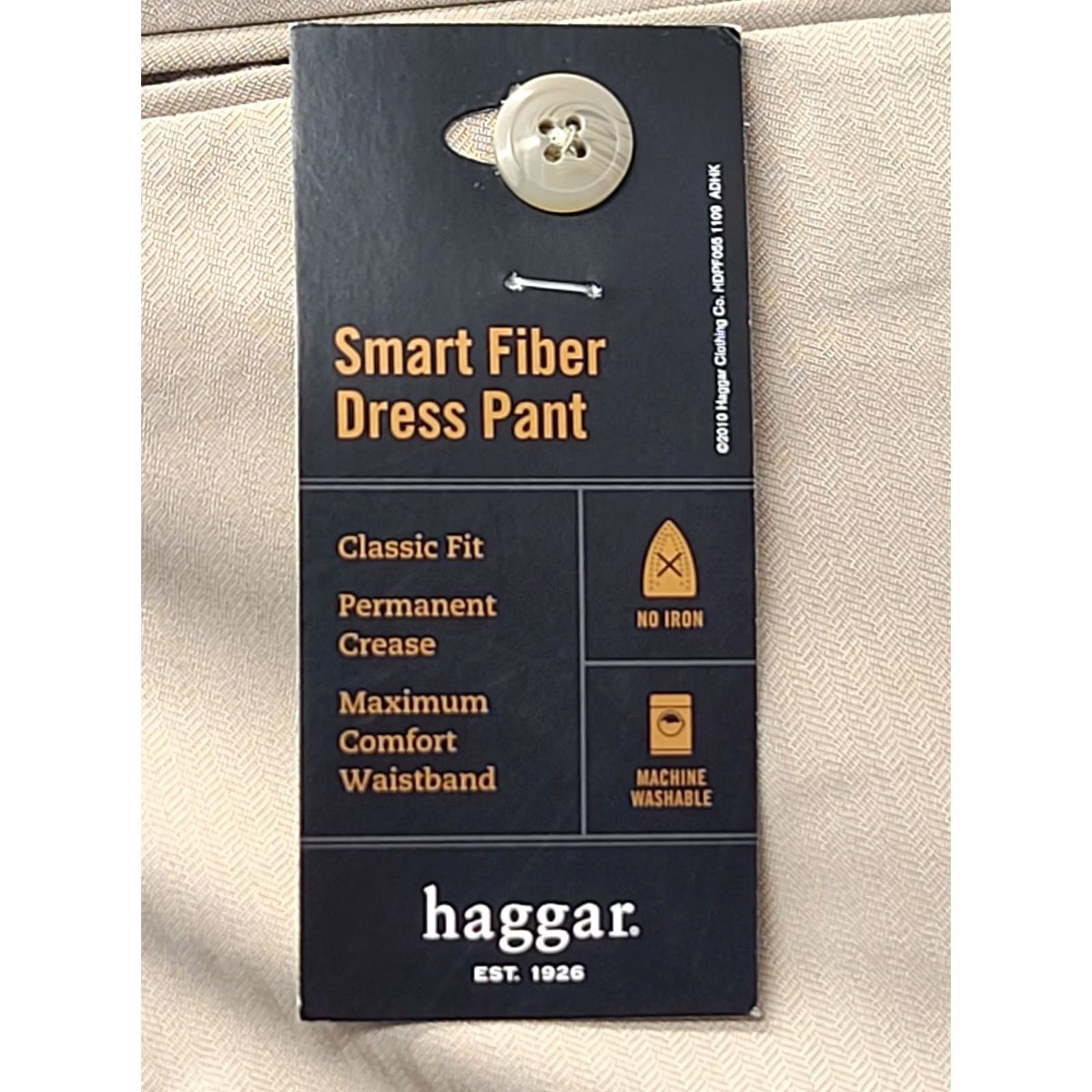 Haggar Haggar Smart Fiber Dress Pant Mens 36x29 Classic Fit Straight Leg Repreve Casual Pants Beige Men's Dress Pants Smart Fiber City Wedding Size US 36 / EU 52 - 2 Thumbnail