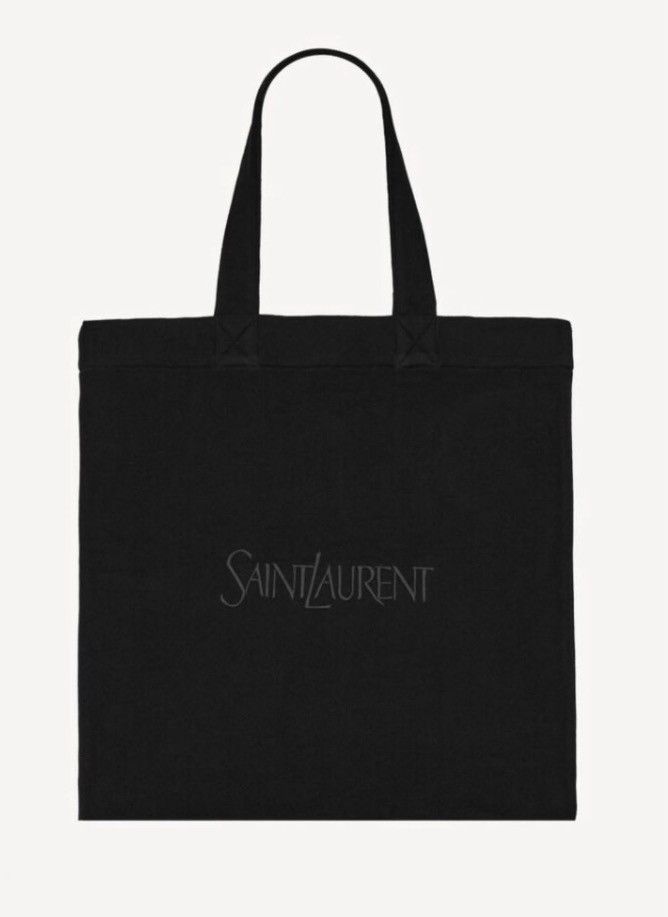 Saint Laurent Paris Saint Laurent Tote Bag In Fleece in Black, Men's