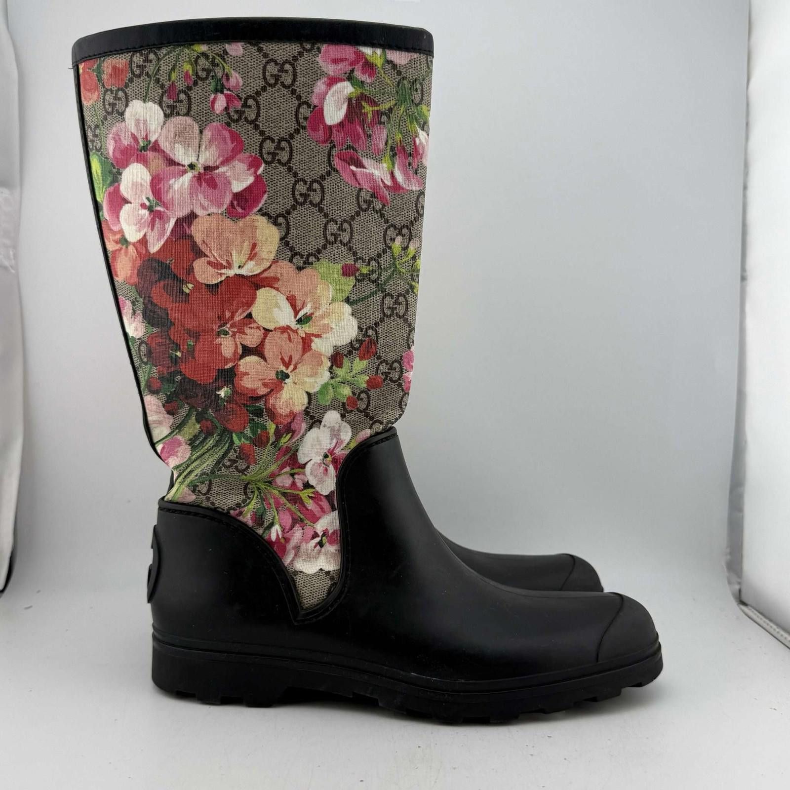 Gucci Gucci Floral Bloom Rubber Rain Boots 36EU Used No Box Size US 6 / EU 39 - 4 Thumbnail