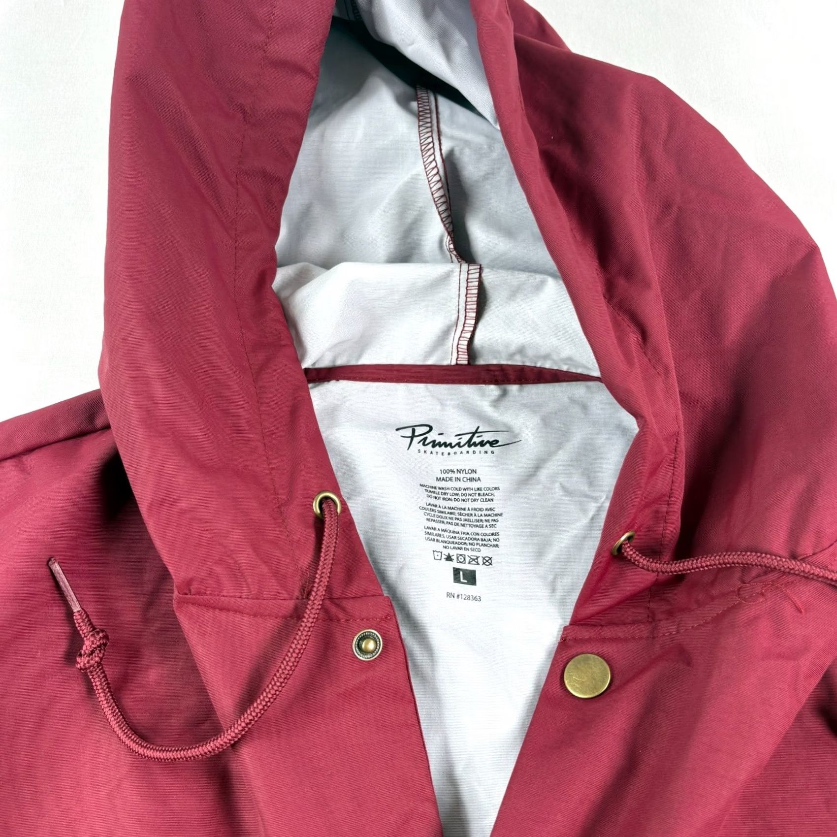 Primitive Primitive Skateboarding Jacket Mens L Rain Snap Up Water Resistant Windbreaker Size US L / EU 52-54 / 3 - 3 Thumbnail