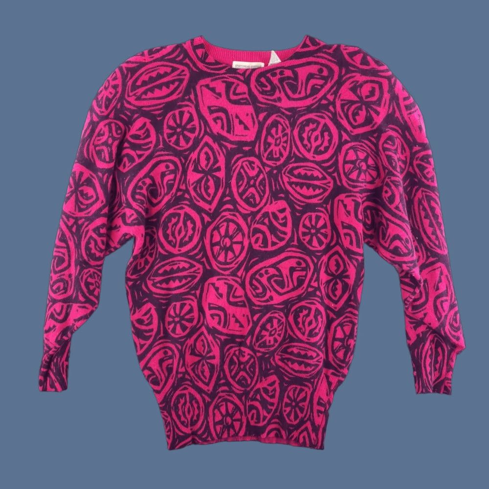 Vintage VINTAGE Sportswear Systems Sweater Womens Medium Angora Rabit Hair 90s Retro Purple Geometric Pullover Mens, Womens, or Boys? Size M / US 6-8 / IT 42-44 - 1 Thumbnail