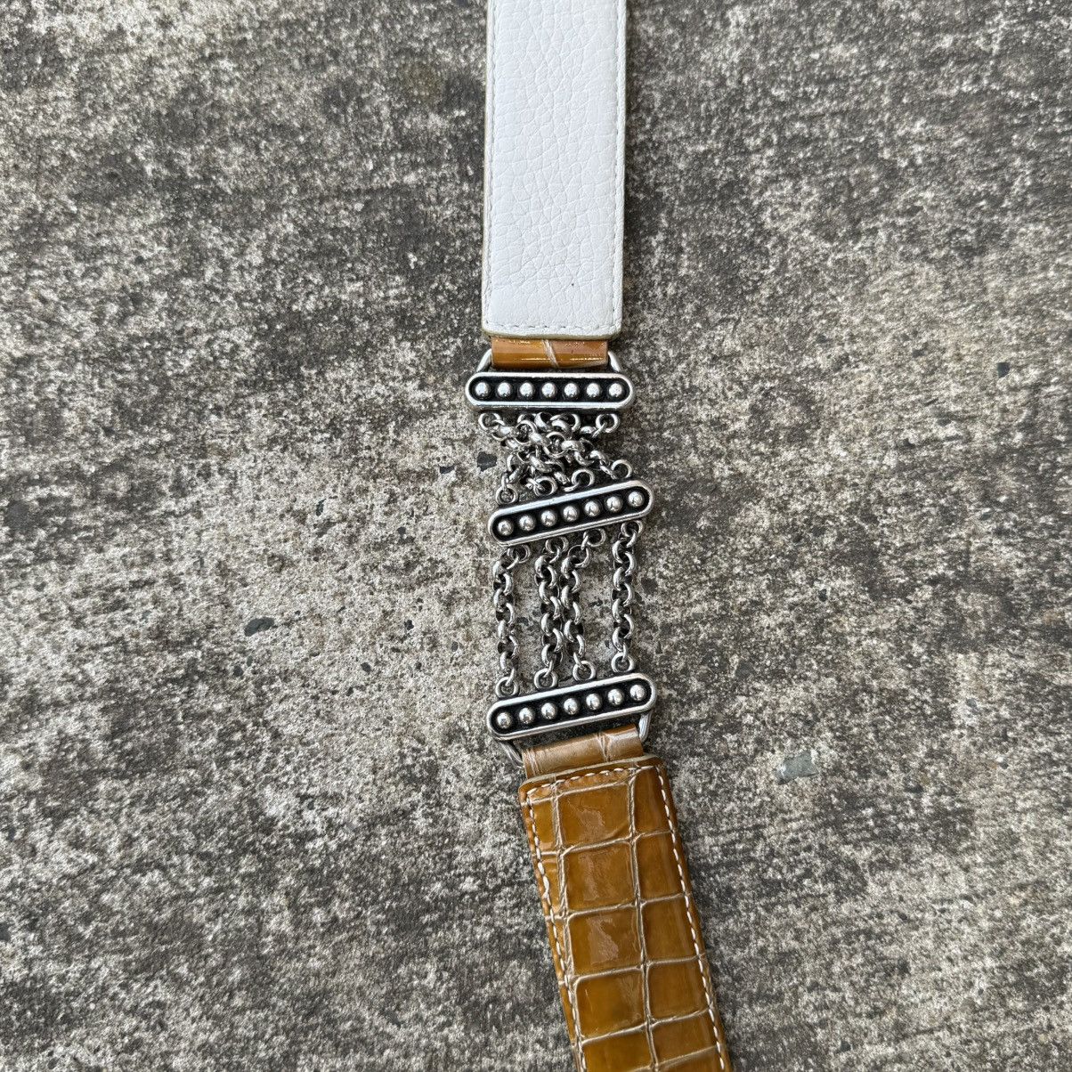 Brighton × Vintage Vintage Brighton Women’s Leather Belt Studded Buckle Western Size ONE SIZE - 11 Thumbnail