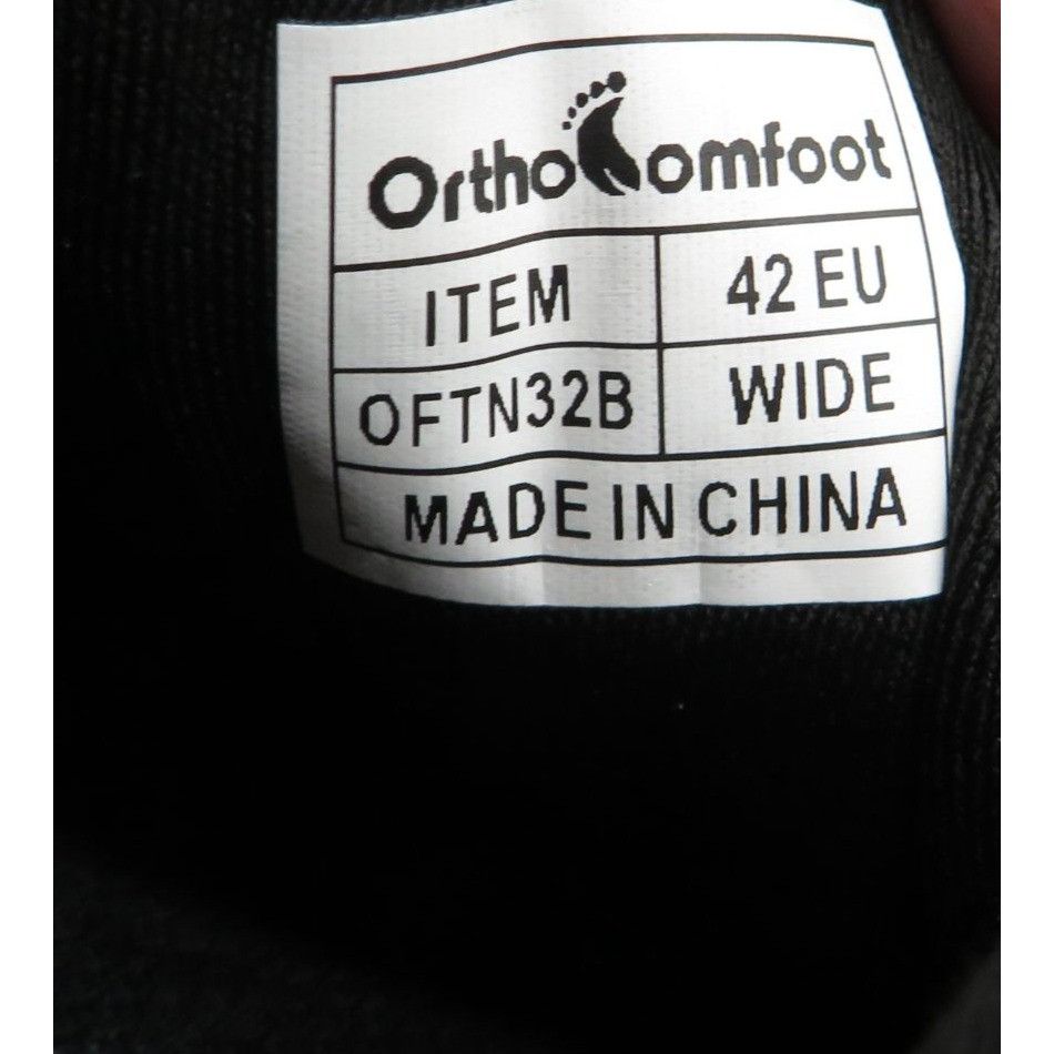 Other Orthocomfoot Mens Black Wide Orthopedic Walking Shoes Size 8 Size US 8.5 / EU 41-42 - 6 Thumbnail