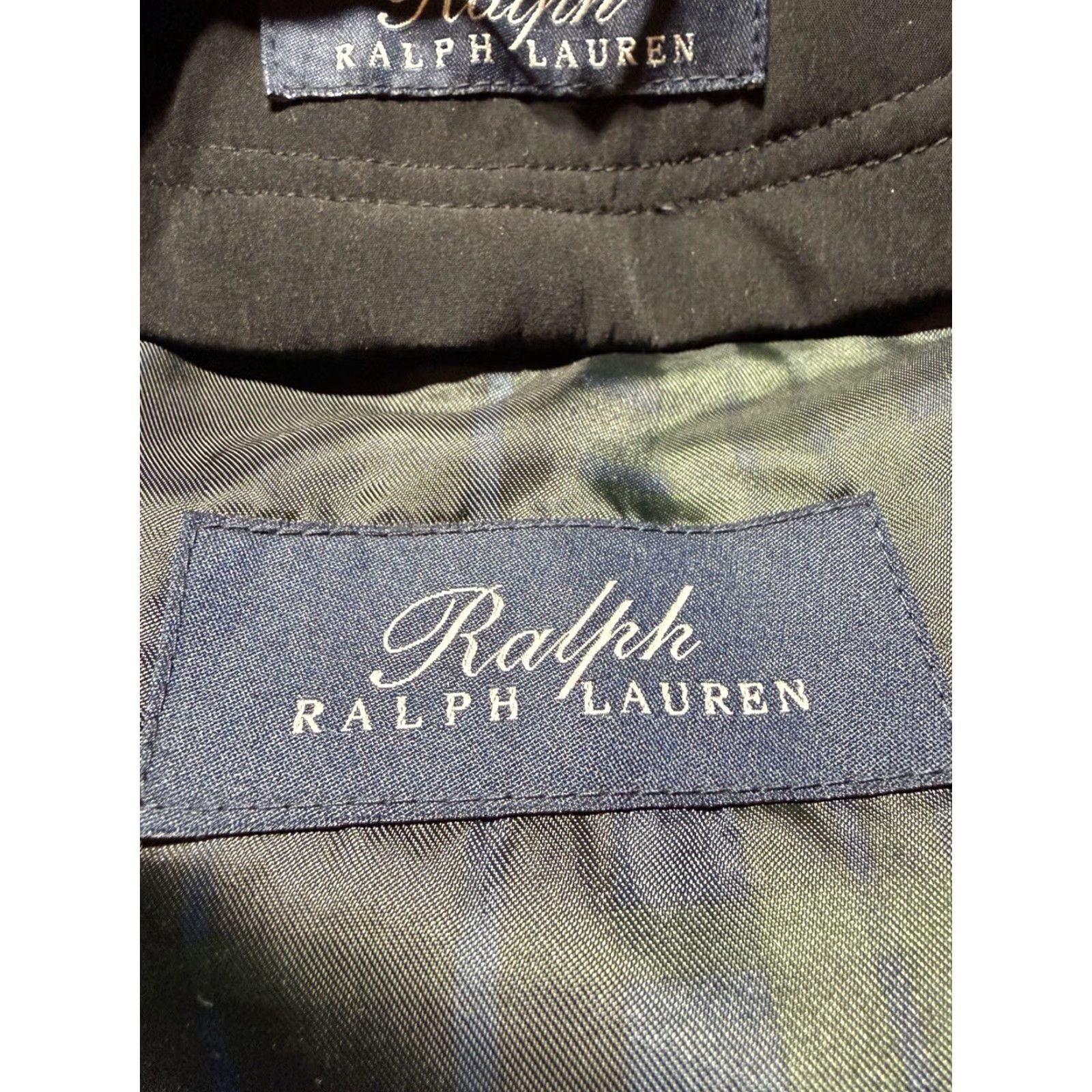 Ralph Lauren VINTAGE Ralph Lauren Mens Overcoat Black Trench Top Coat Jacket 42R Large Size US XL / EU 56 / 4 - 4 Thumbnail