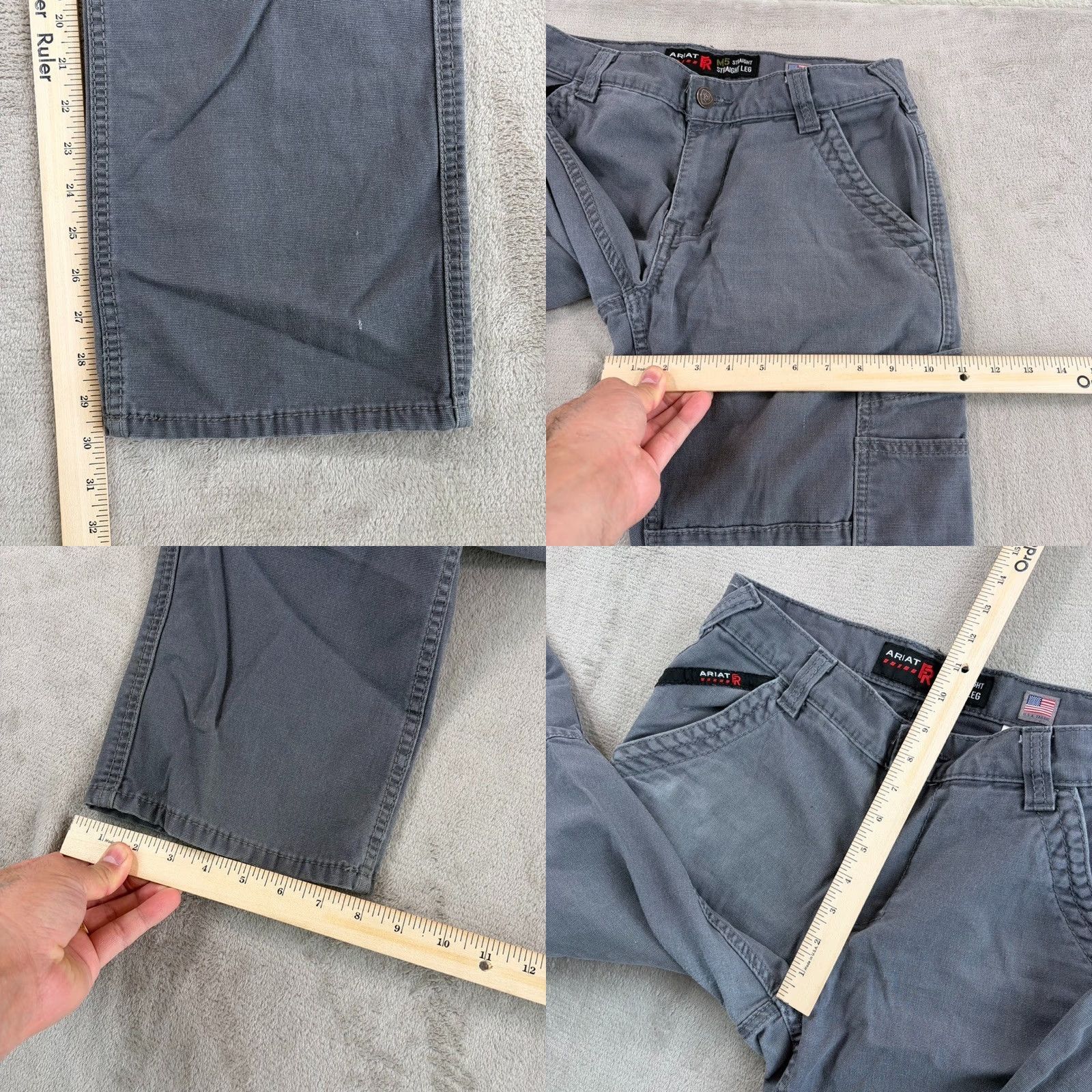 Ariat Ariat FR Flame Resistant M5 Straight Leg Cargo Pants Grey Men 30x30 Size US 30 / EU 46 - 8 Thumbnail