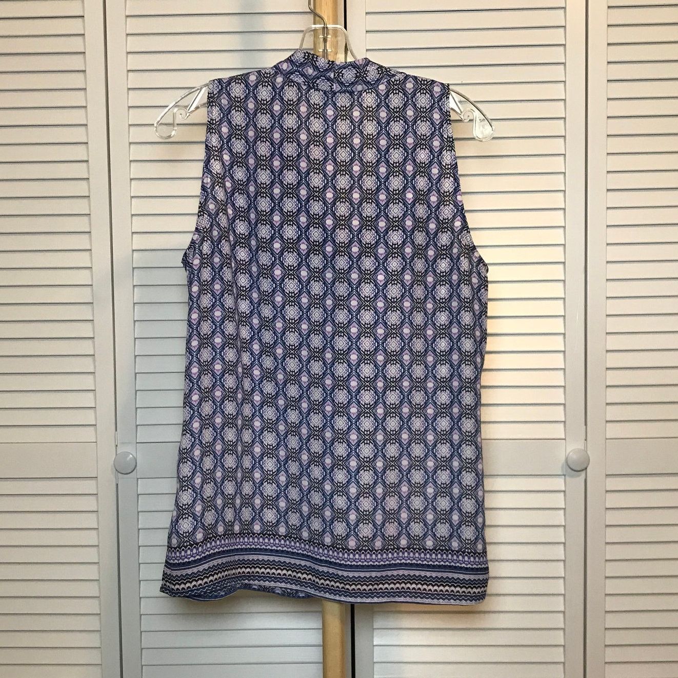 Other Kenar Geometric V-neck Sleeveless Summer Blouse M Size M / US 6-8 / IT 42-44 - 2 Thumbnail