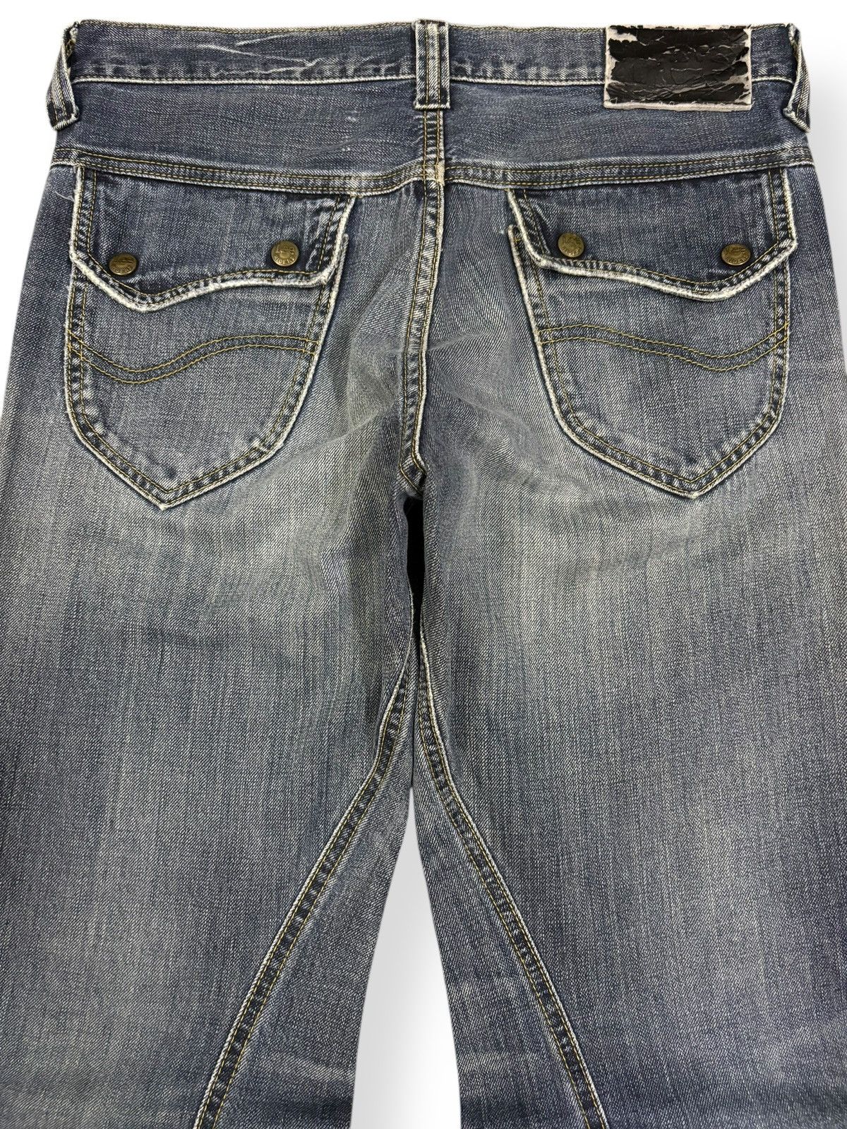 Lee Vintage Lee Riders Twisted Leg Flare Distressed Jeans Size US 32 / EU 48 - 10 Thumbnail