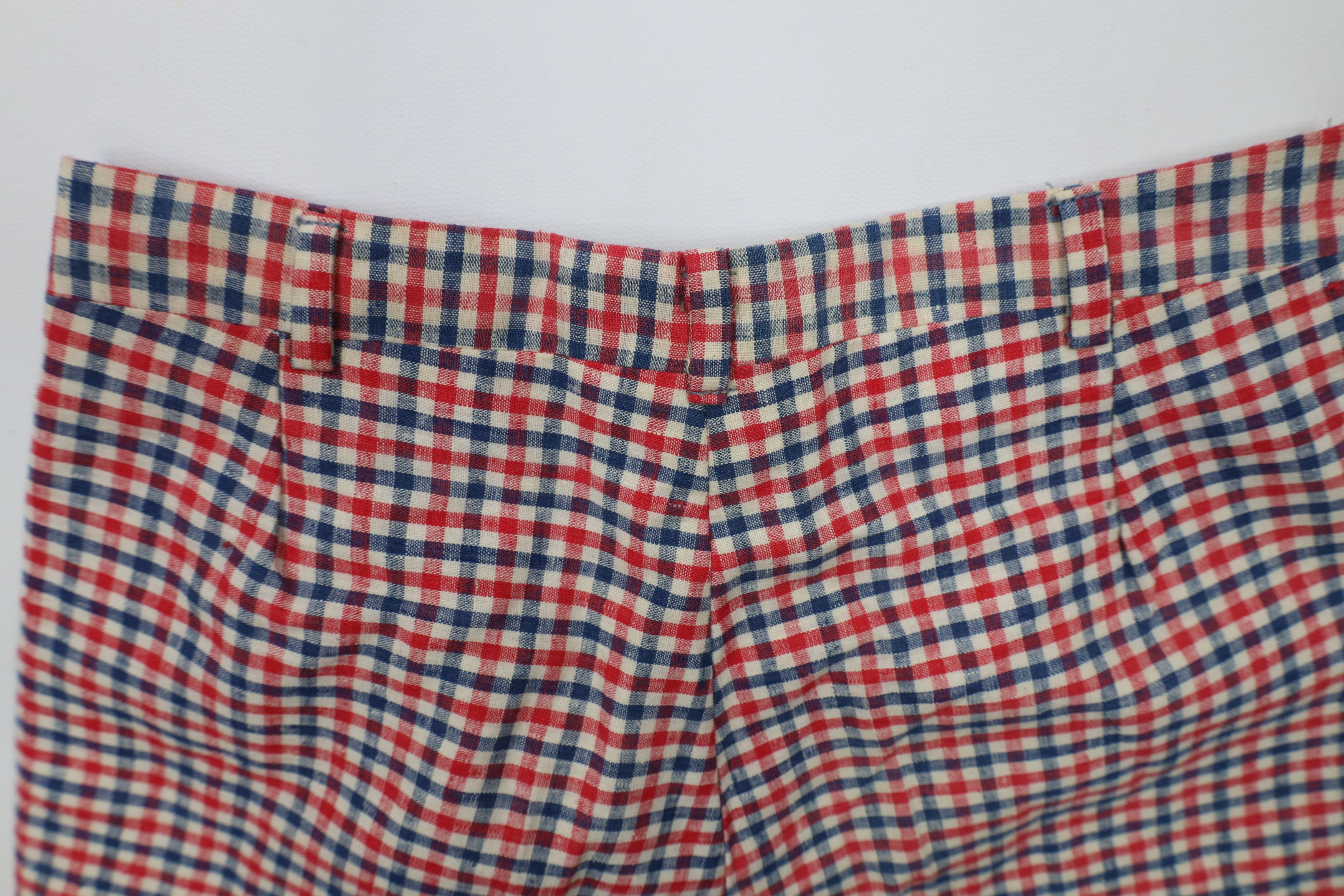 Vintage Vintage 50s 60s Bermuda Chino Shorts Gingham Plaid USA Size 26" / US 2 / IT 38 - 15 Thumbnail