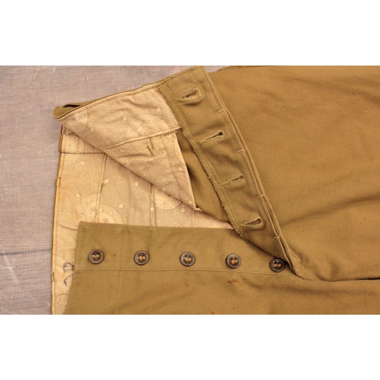 Vintage VTG 1940s Boy Scout Breeches / Uniform Pants Sz 28x25 Khaki Cotton Mens Size US 28 / EU 44 - 4 Thumbnail